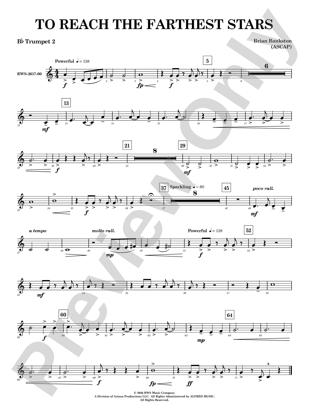 To Reach the Farthest Stars: 2nd B-flat Trumpet