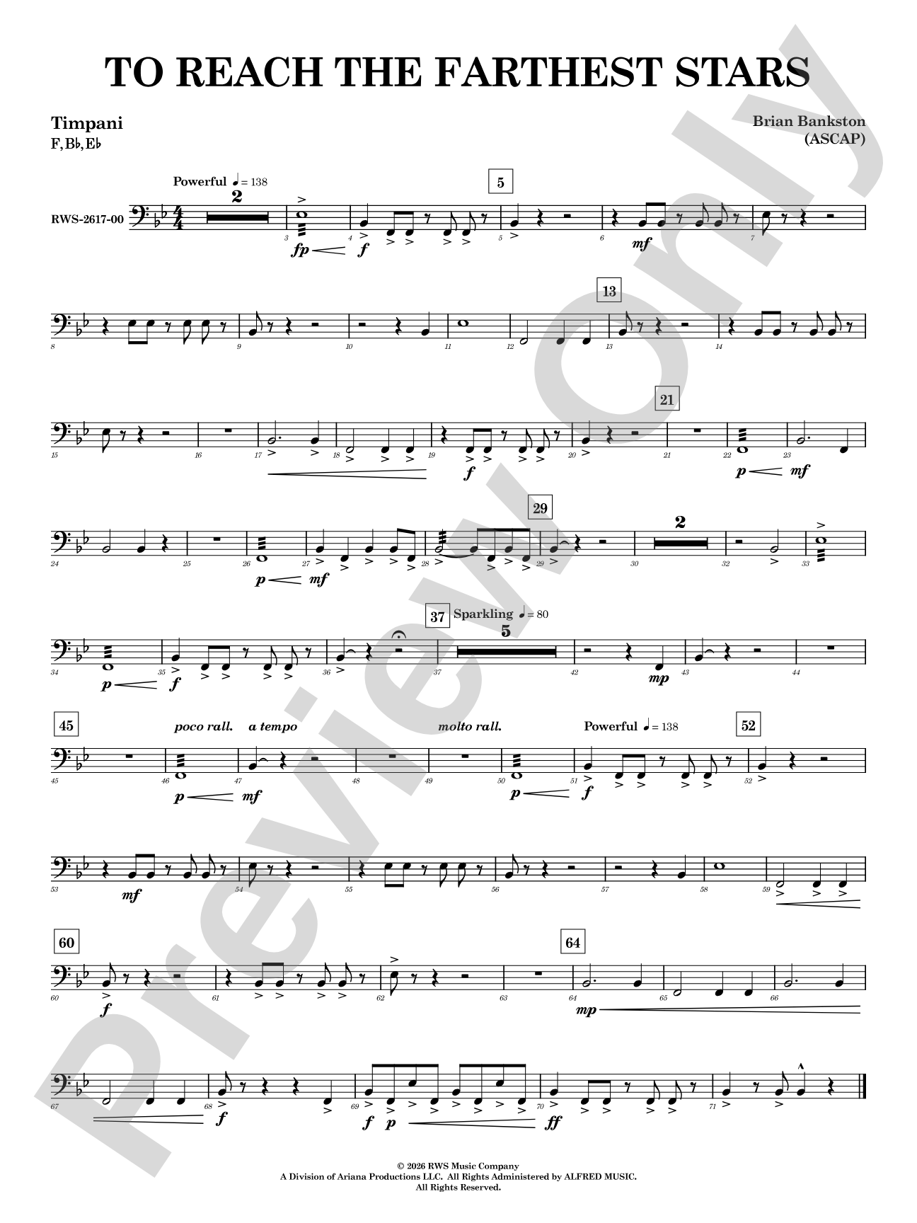 To Reach the Farthest Stars: Timpani