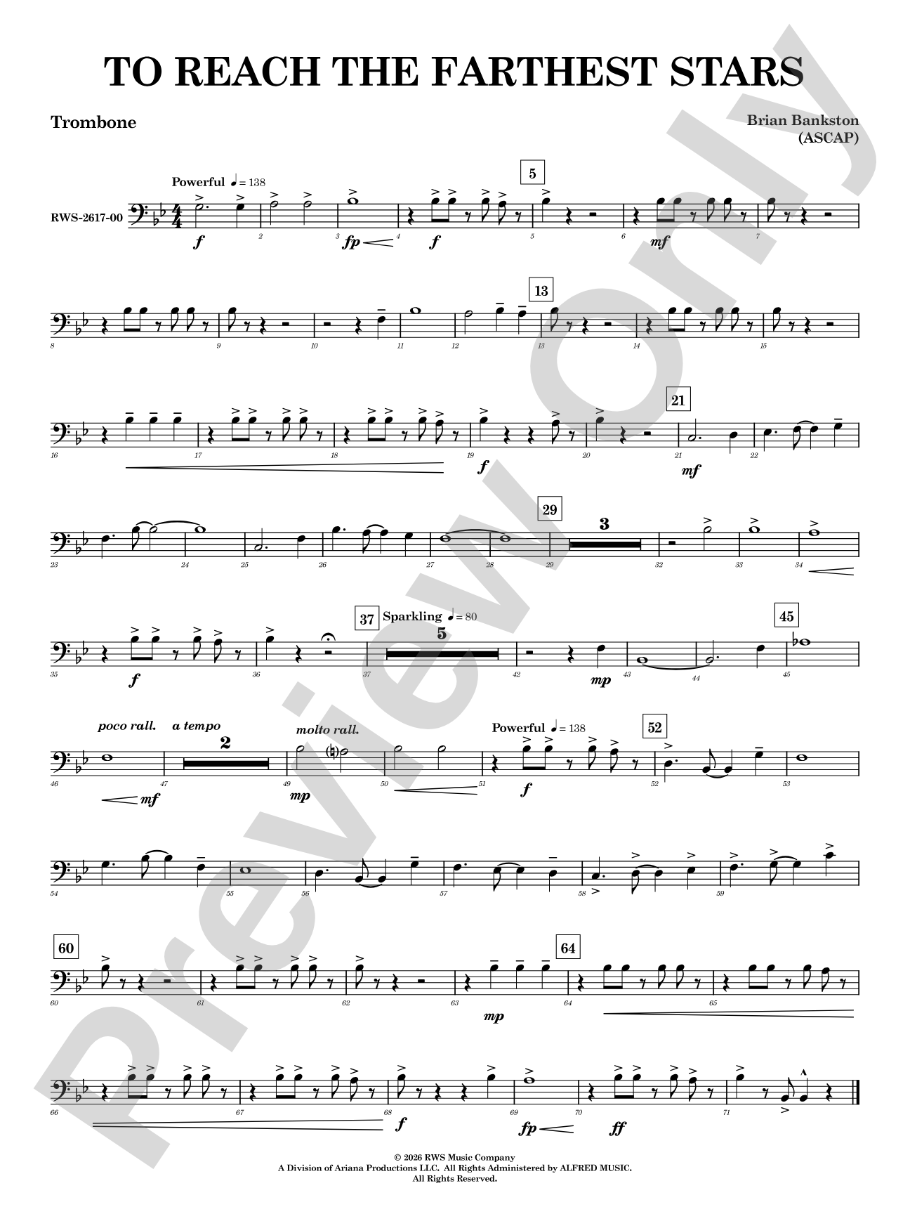 To Reach the Farthest Stars: 1st Trombone