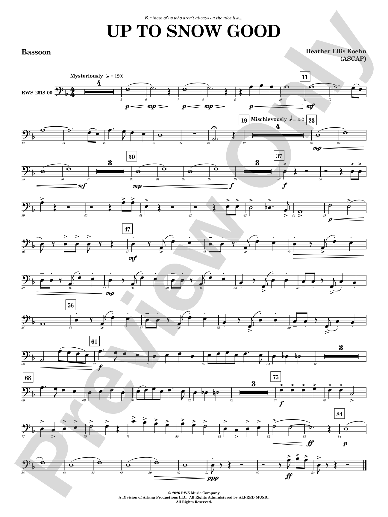 Up to Snow Good: Bassoon