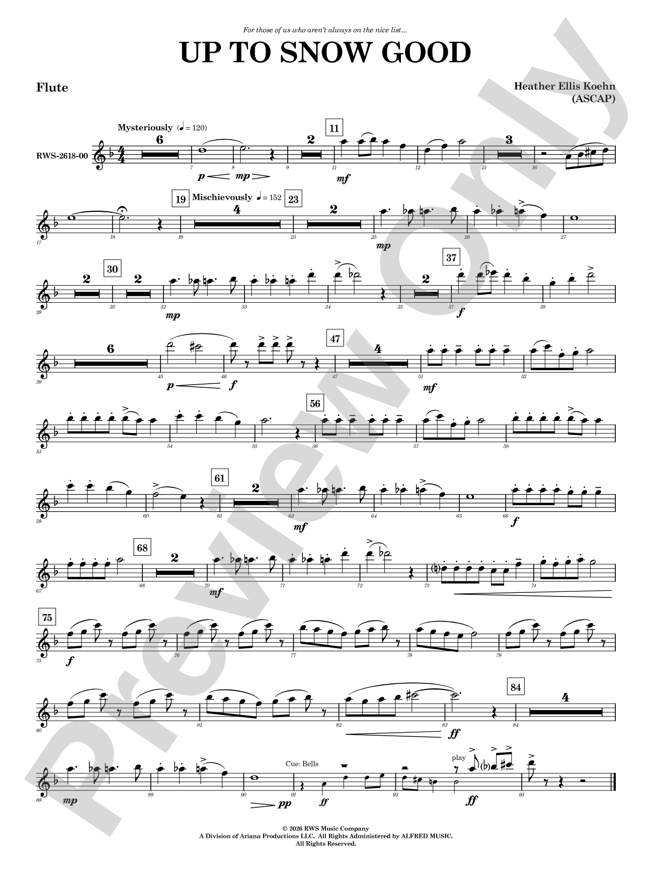 Up to Snow Good: Flute