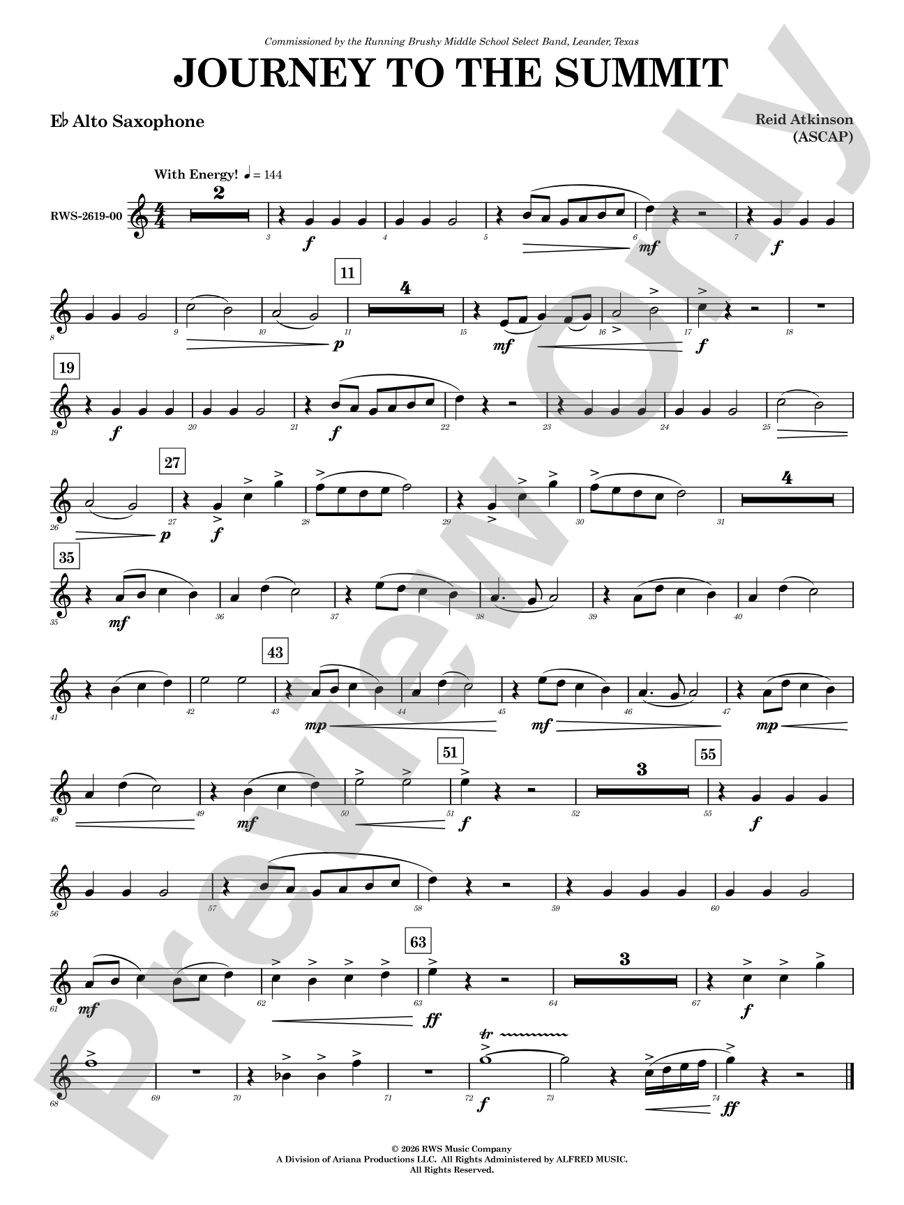 Journey to the Summit: E-flat Alto Saxophone