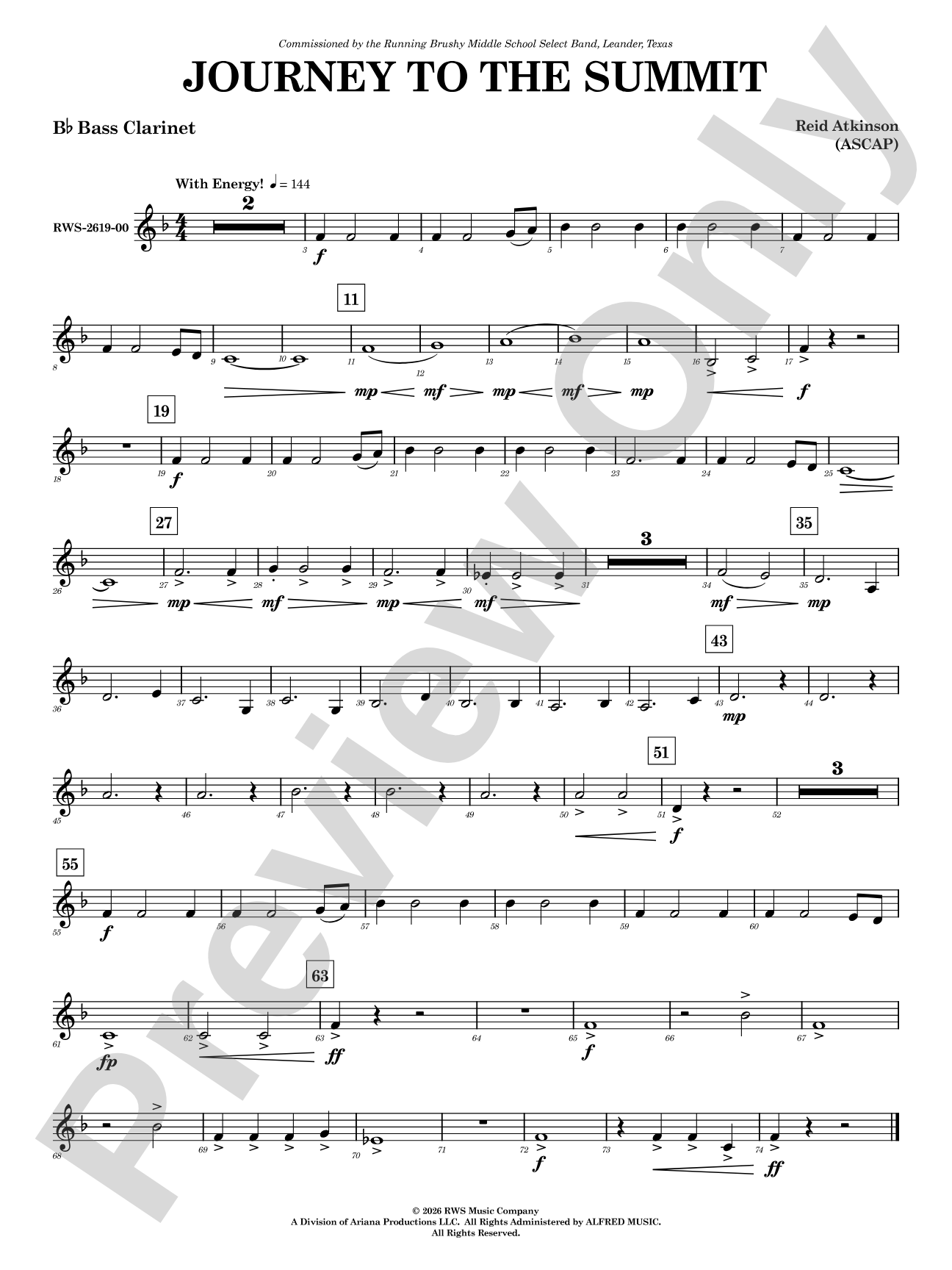 Journey to the Summit: B-flat Bass Clarinet