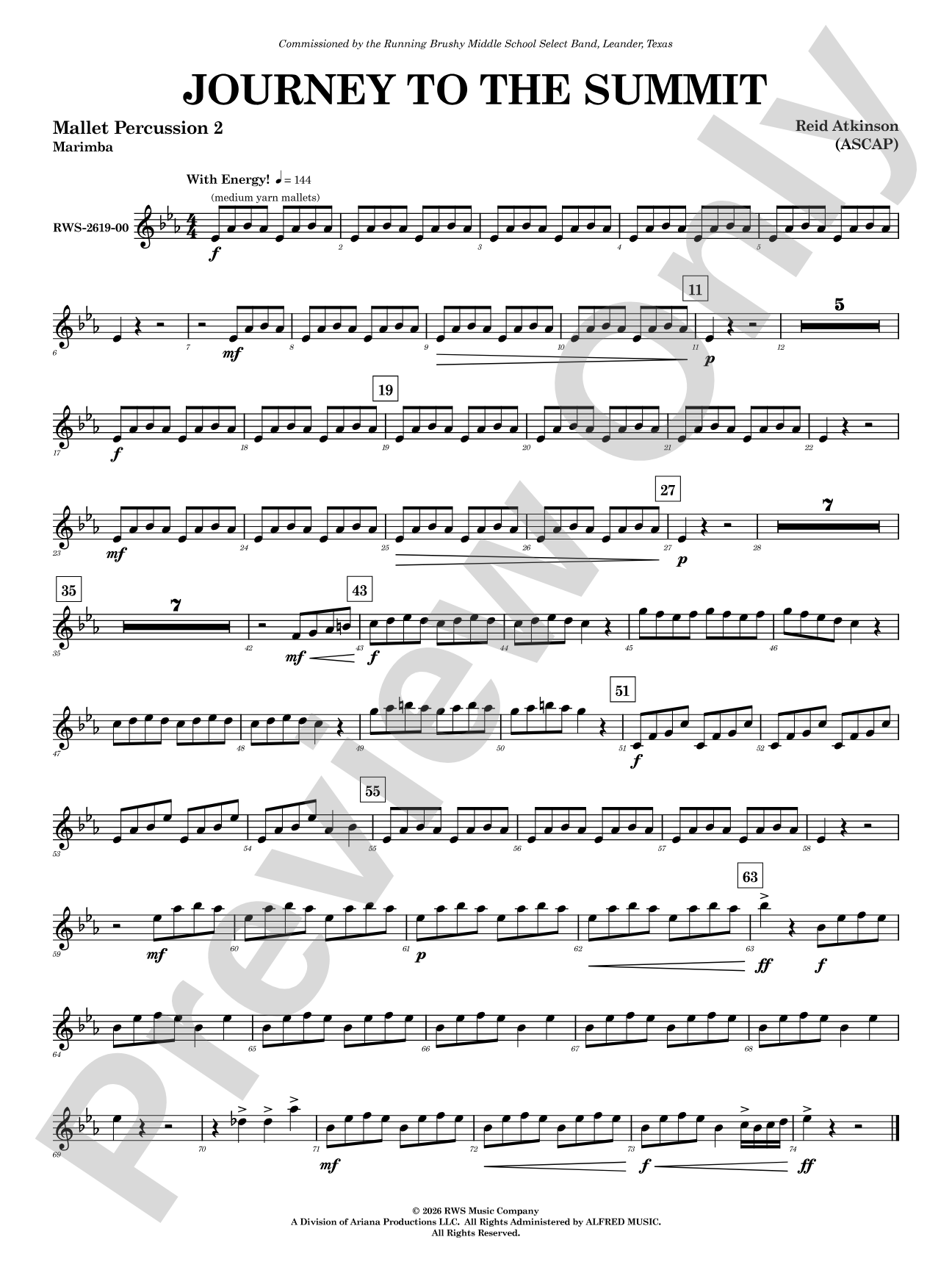 Journey to the Summit: 2nd Mallet Percussion