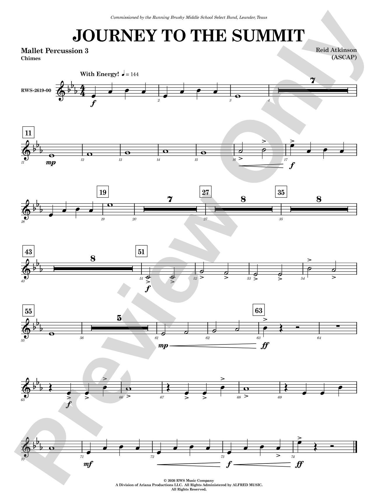 Journey to the Summit: 3rd Mallet Percussion
