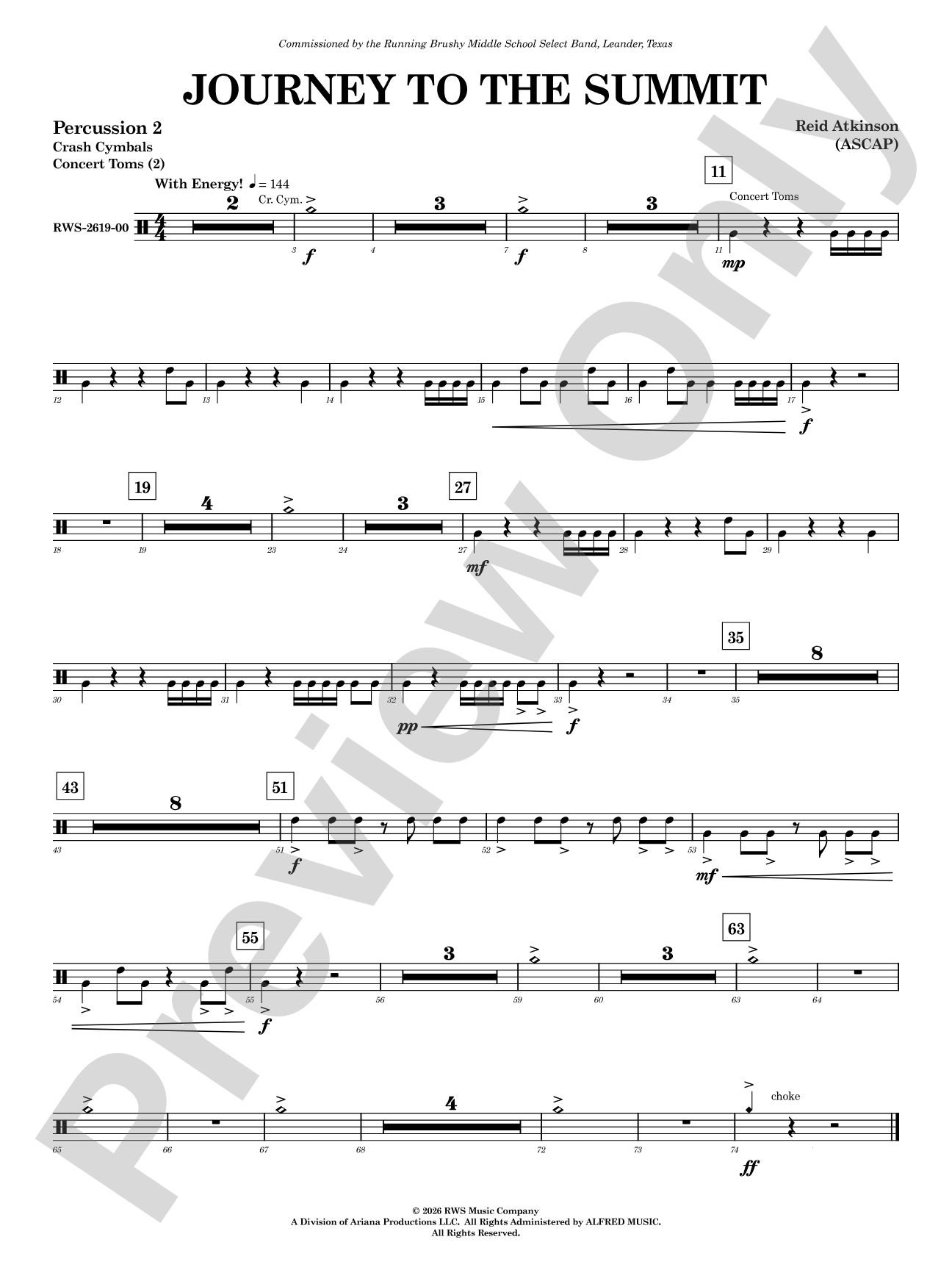 Journey to the Summit: 2nd Percussion