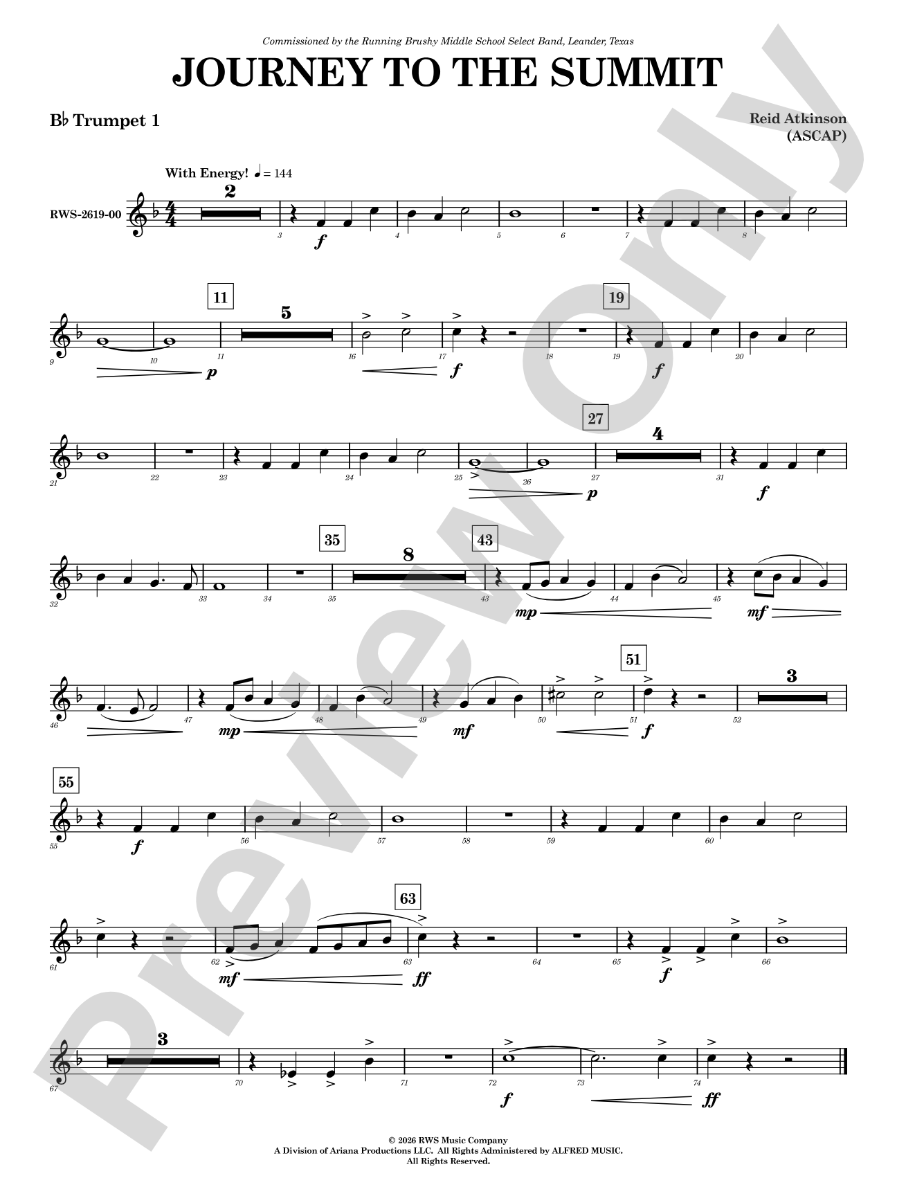 Journey to the Summit: 1st B-flat Trumpet