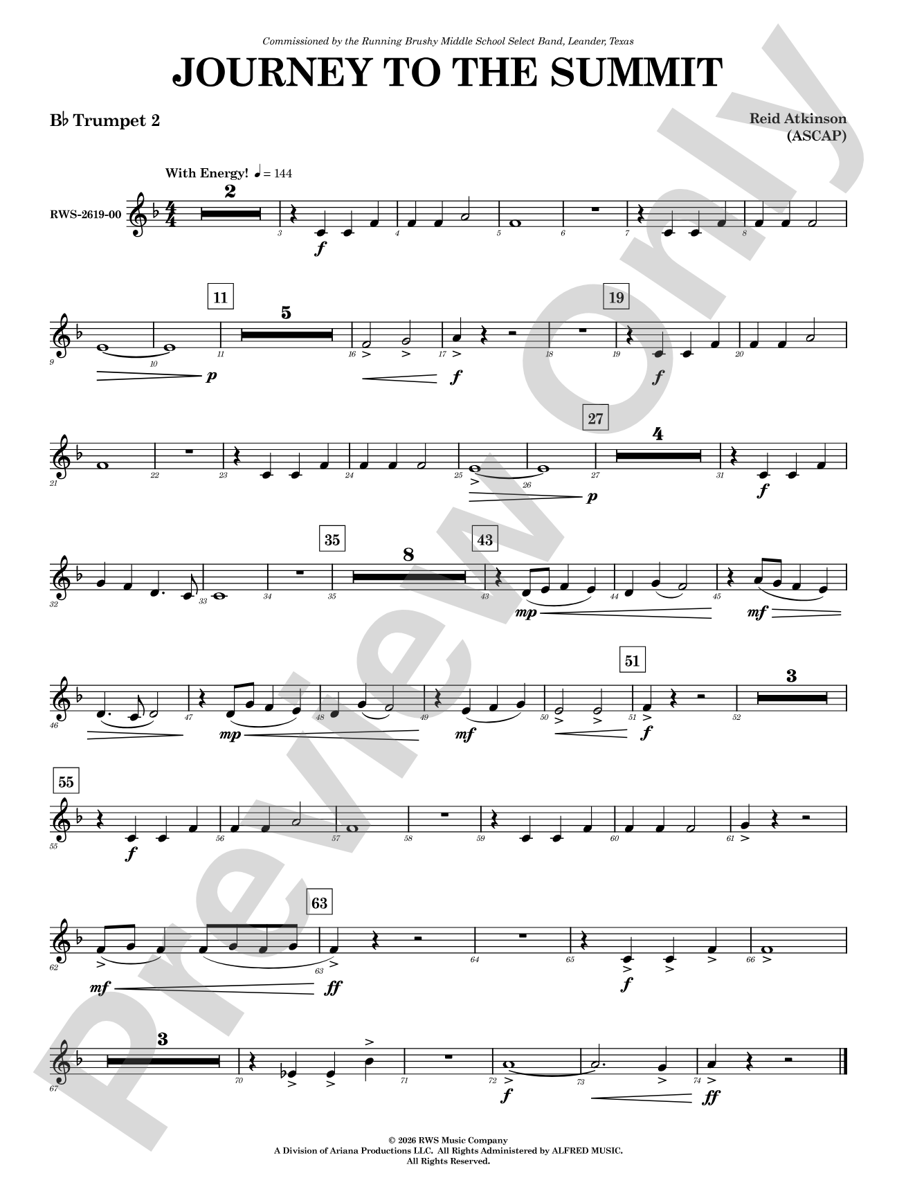 Journey to the Summit: 2nd B-flat Trumpet