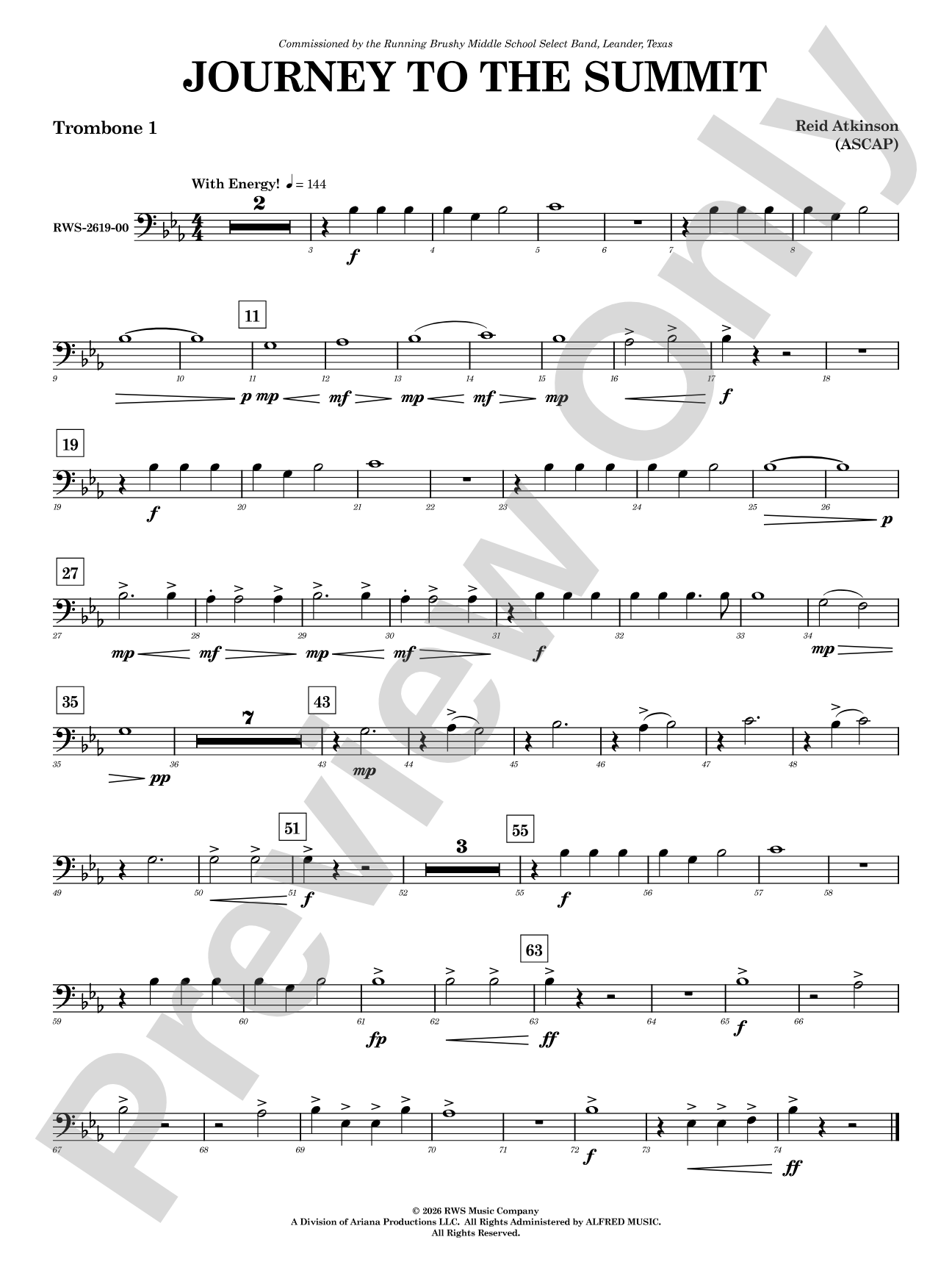 Journey to the Summit: 1st Trombone