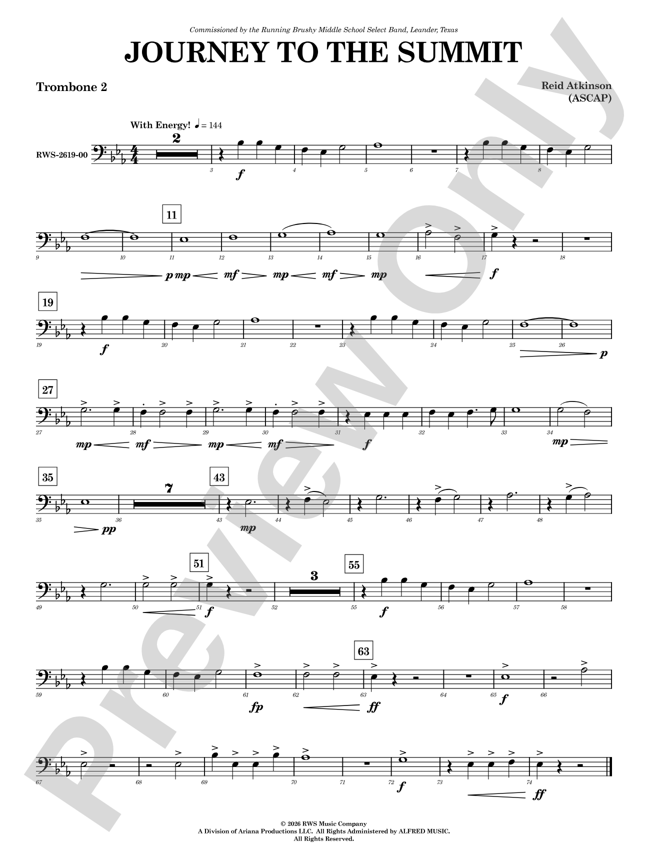 Journey to the Summit: 2nd Trombone