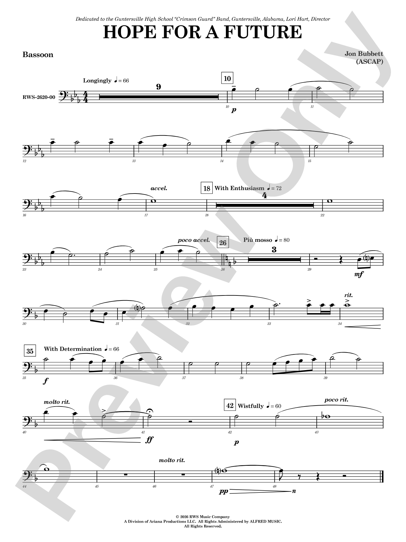 Hope for a Future: Bassoon