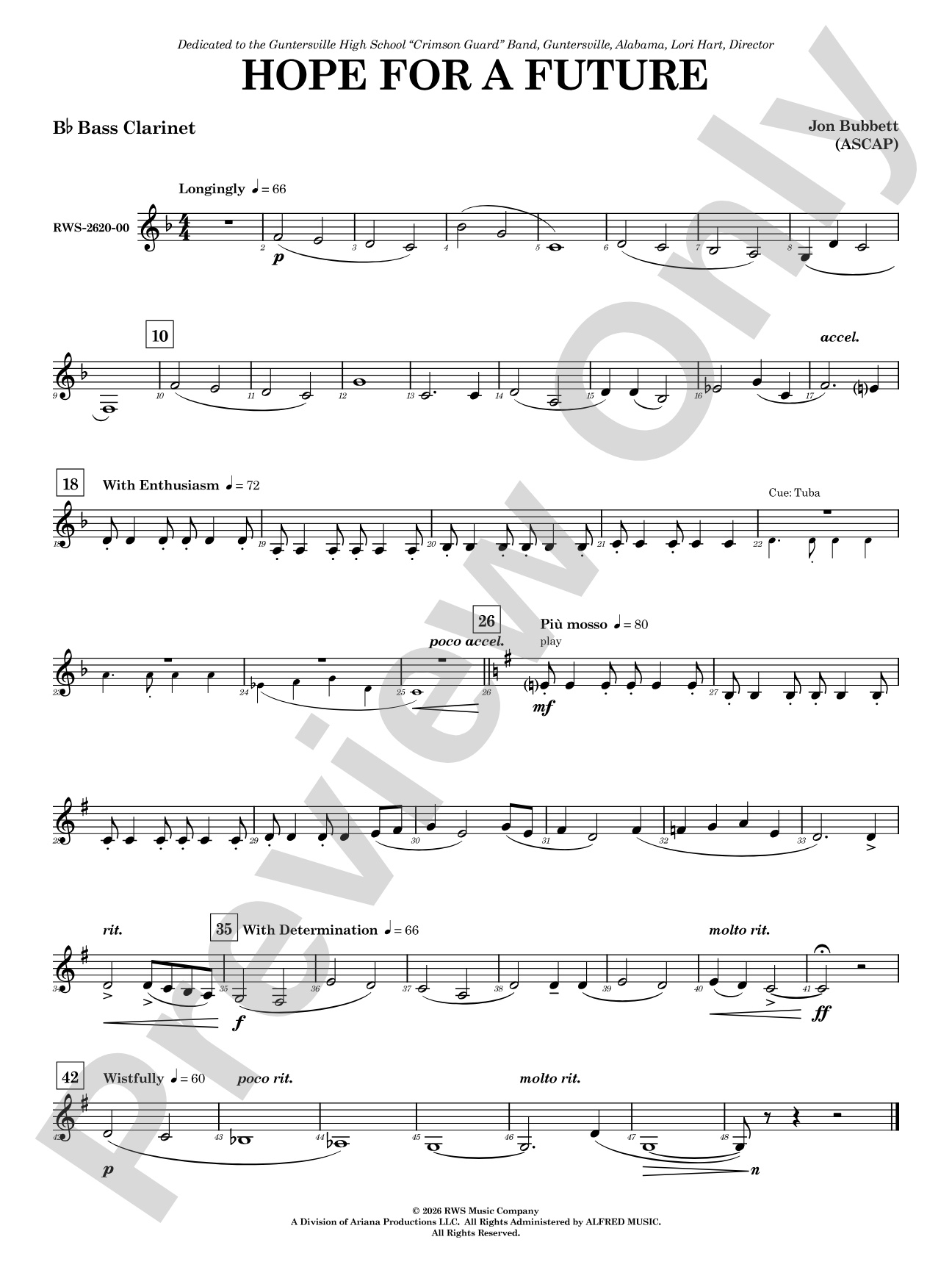 Hope for a Future: B-flat Bass Clarinet