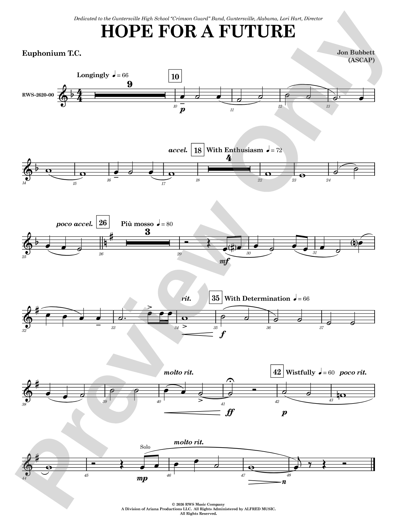 Hope for a Future: Baritone T.C.