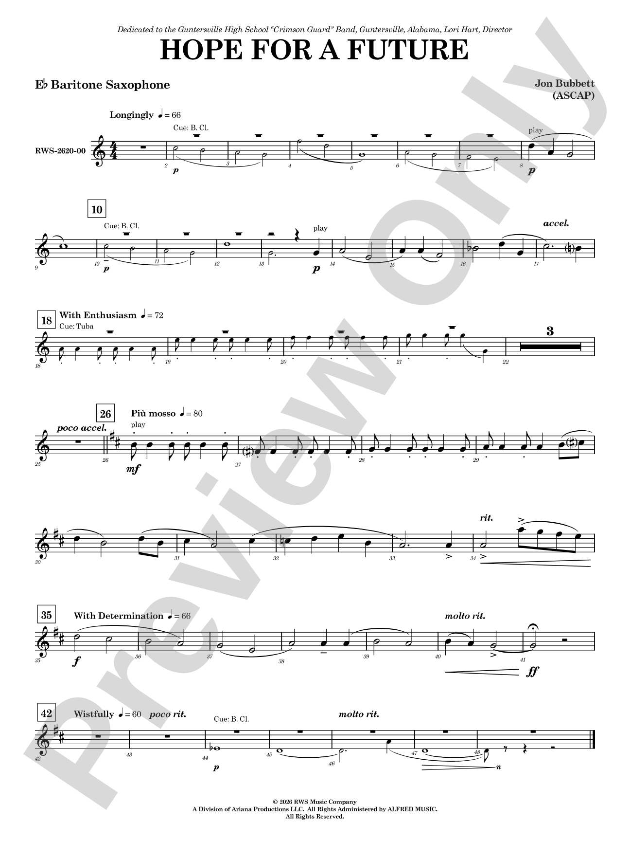 Hope for a Future: E-flat Baritone Saxophone