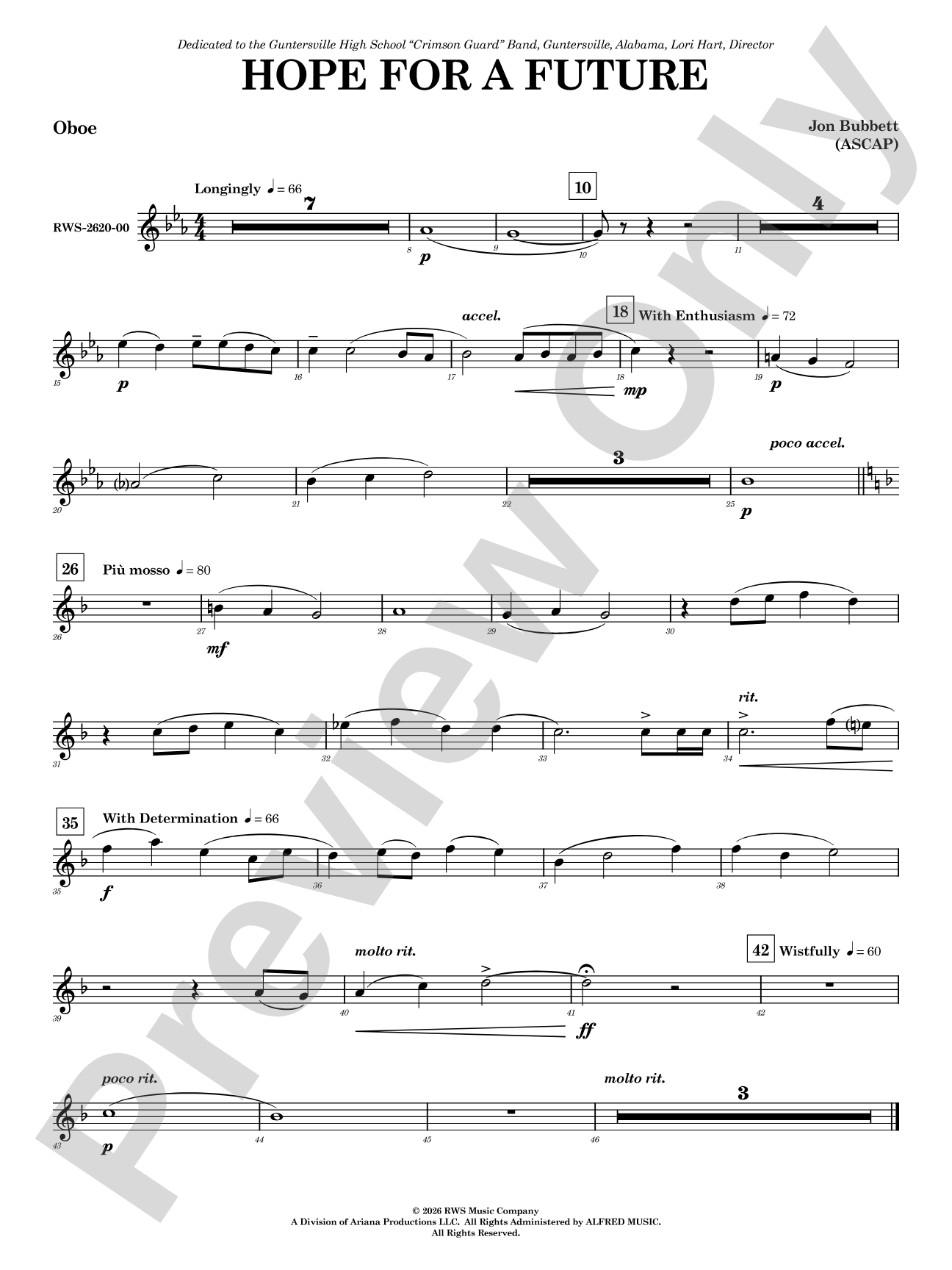 Hope for a Future: Oboe