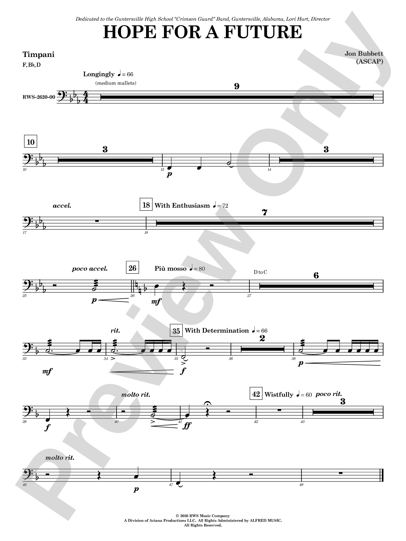 Hope for a Future: Timpani