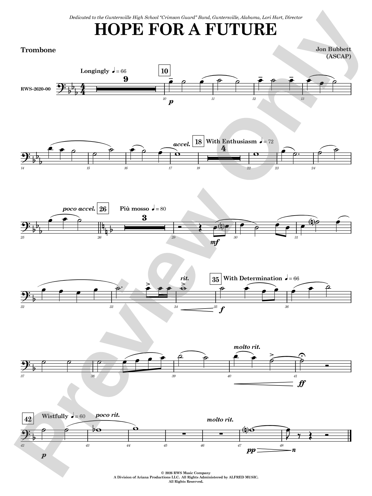 Hope for a Future: 1st Trombone