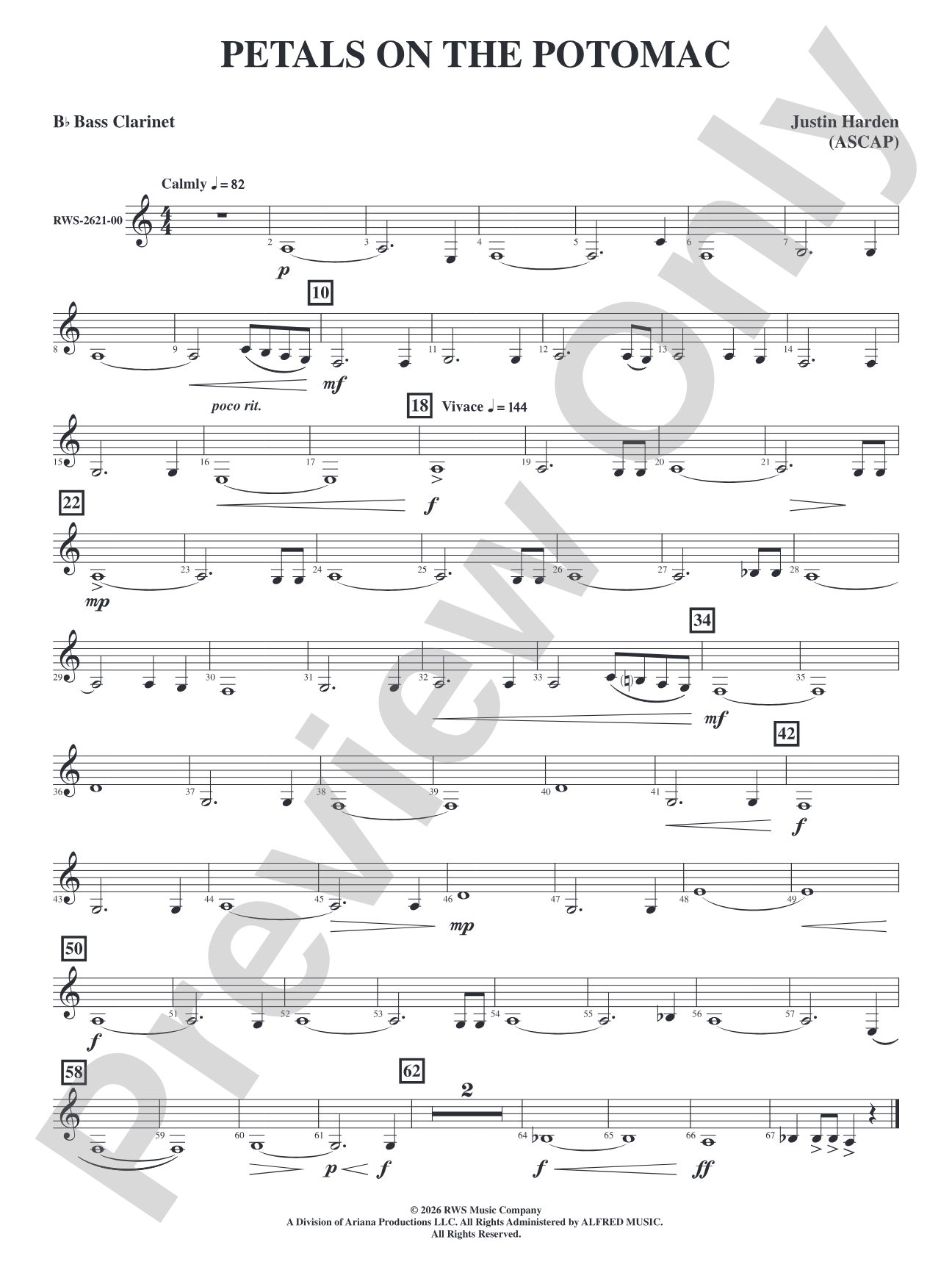 Petals on the Potomac: B-flat Bass Clarinet