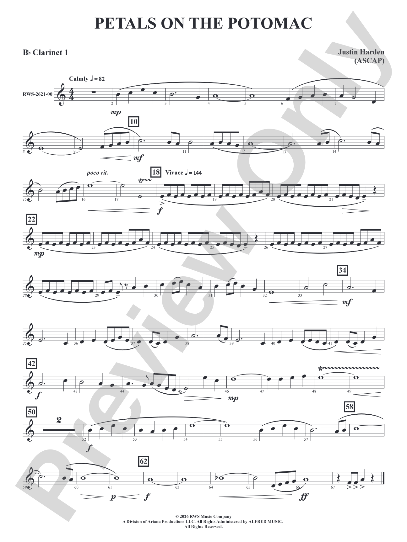 Petals on the Potomac: 1st B-flat Clarinet