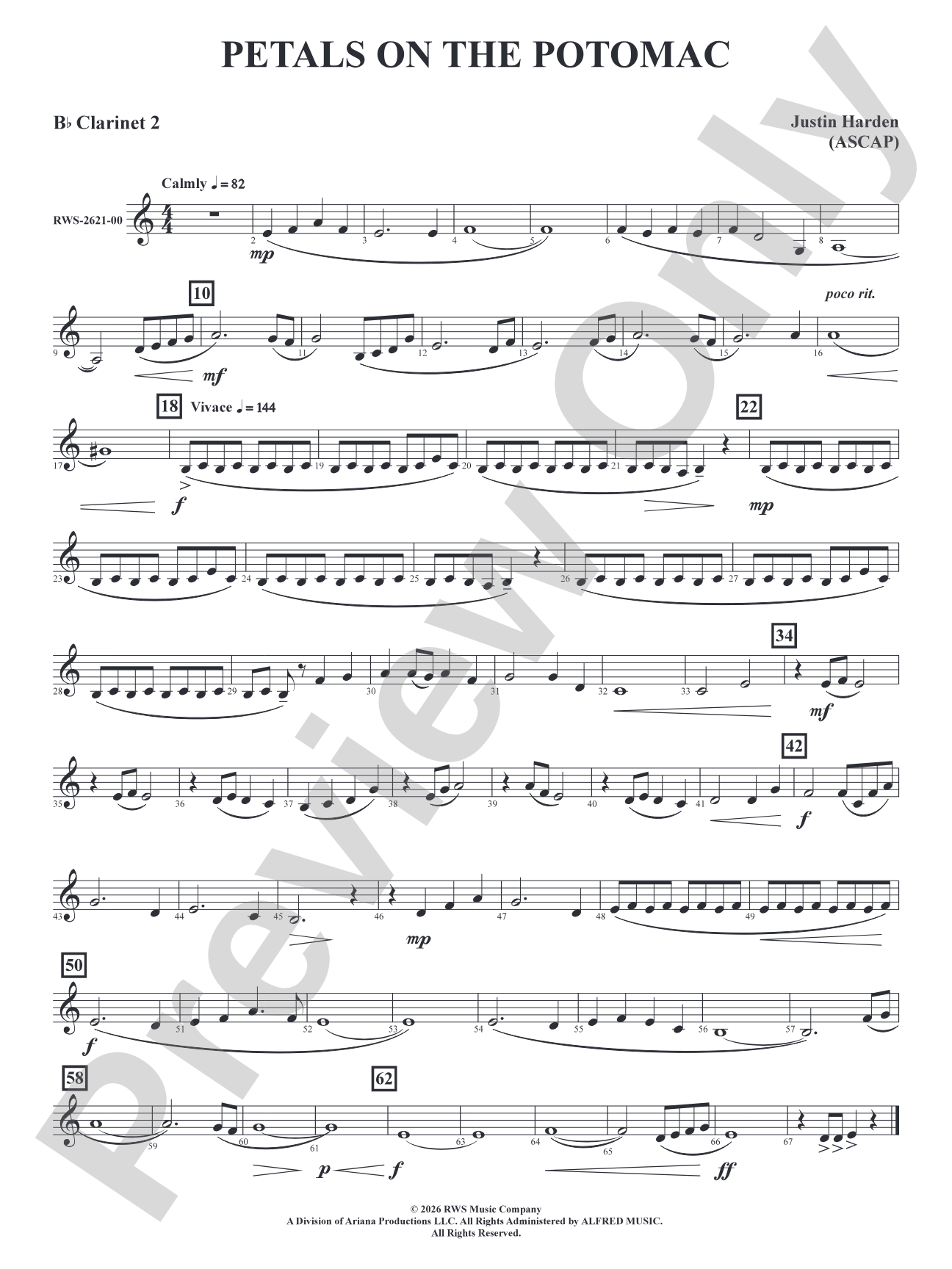 Petals on the Potomac: 2nd B-flat Clarinet