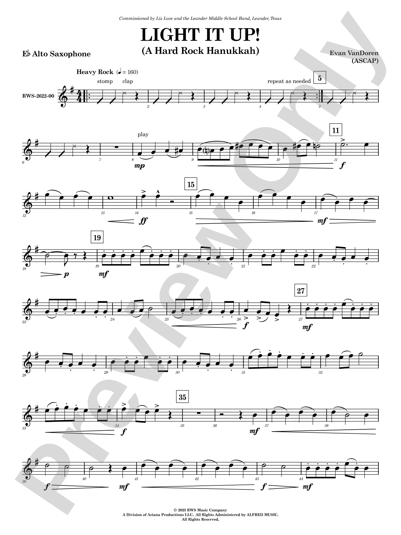 Light It Up!: E-flat Alto Saxophone