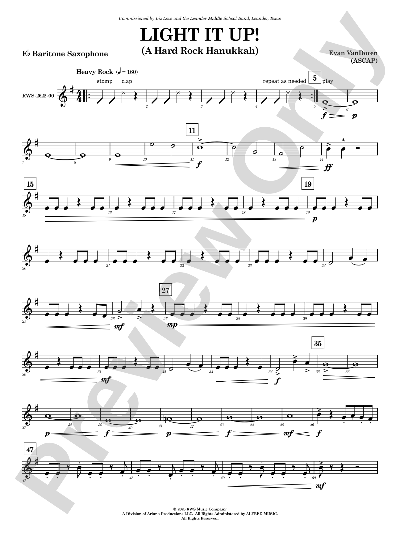 Light It Up!: E-flat Baritone Saxophone