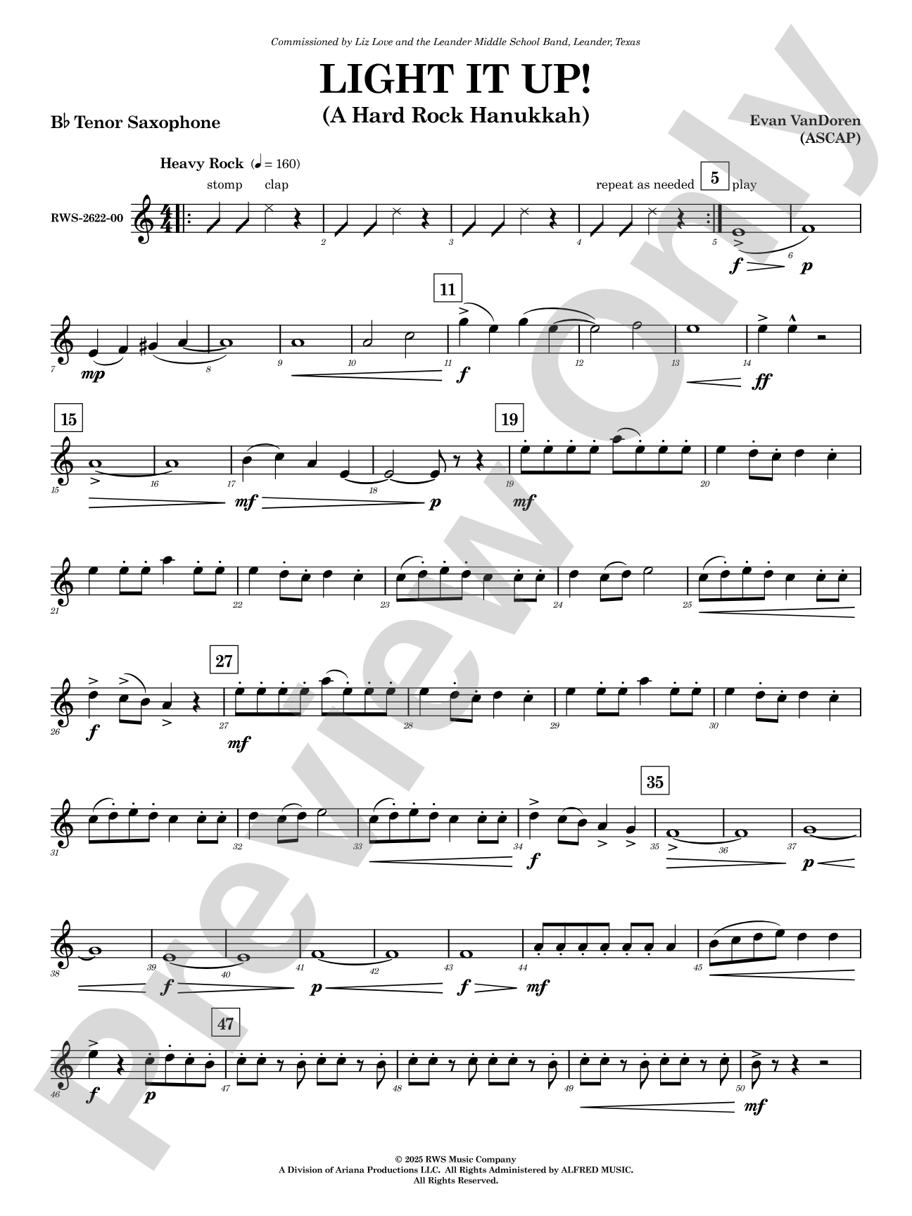 Light It Up!: B-flat Tenor Saxophone