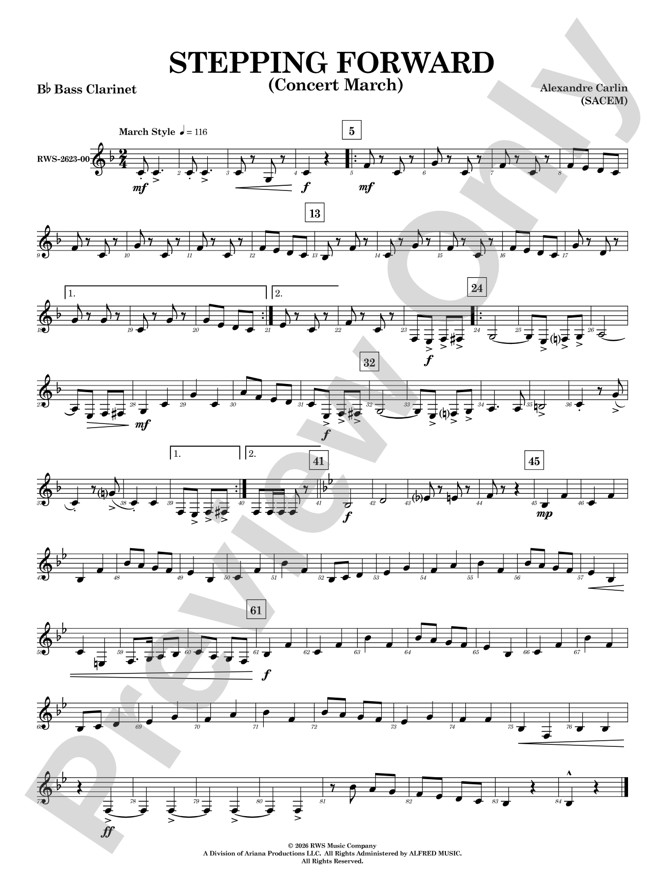 Stepping Forward: B-flat Bass Clarinet