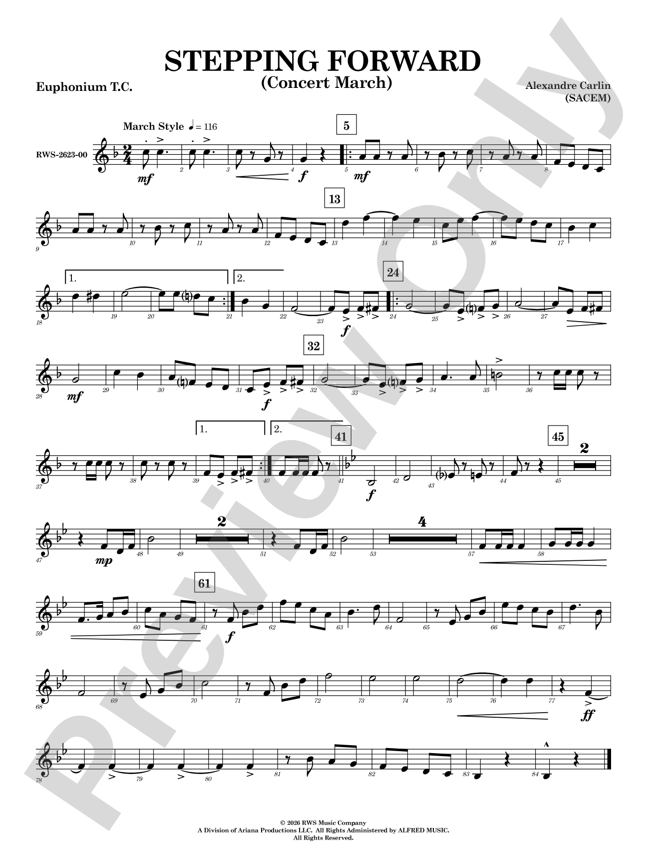 Stepping Forward: Baritone T.C.