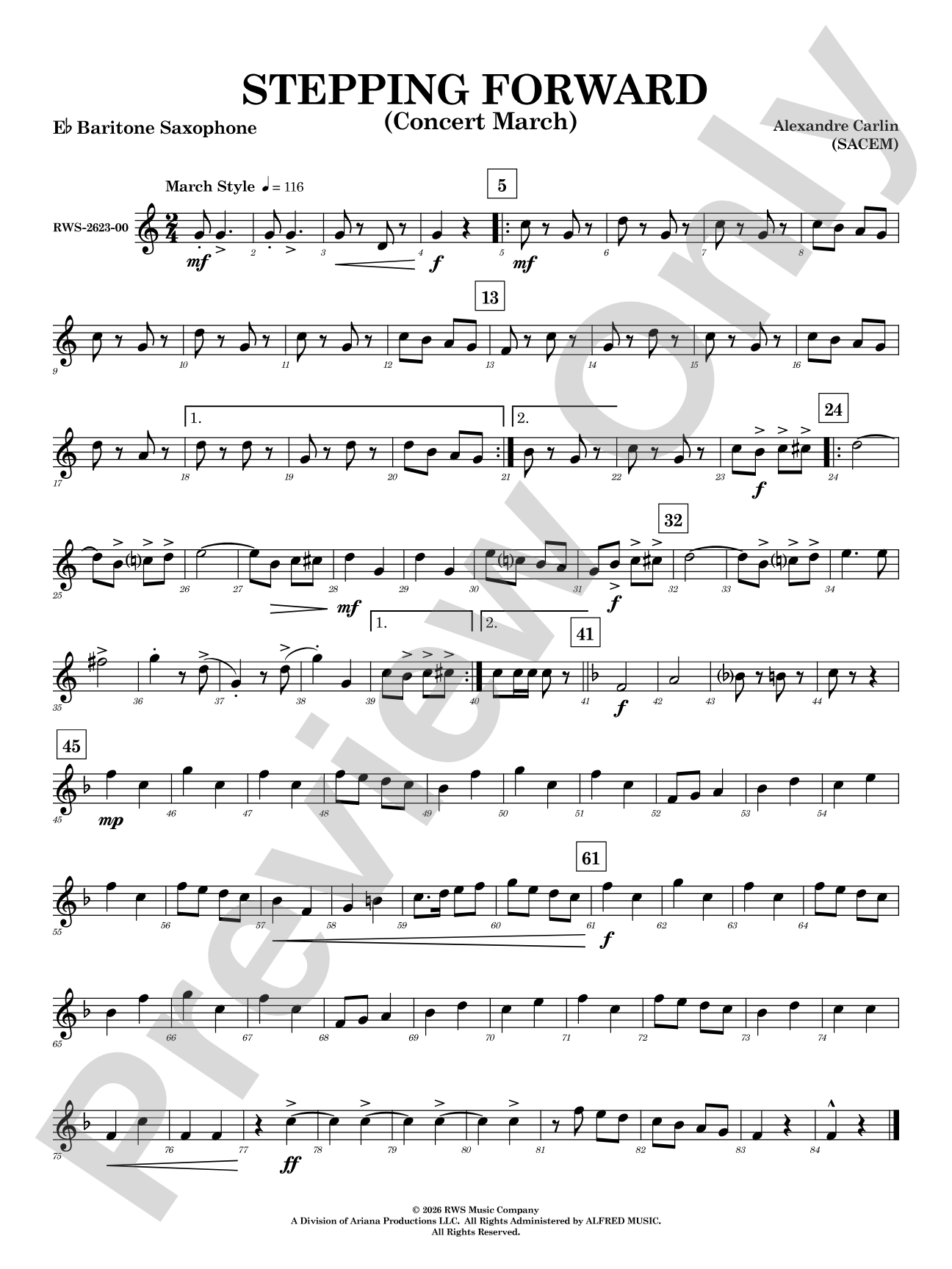 Stepping Forward: E-flat Baritone Saxophone