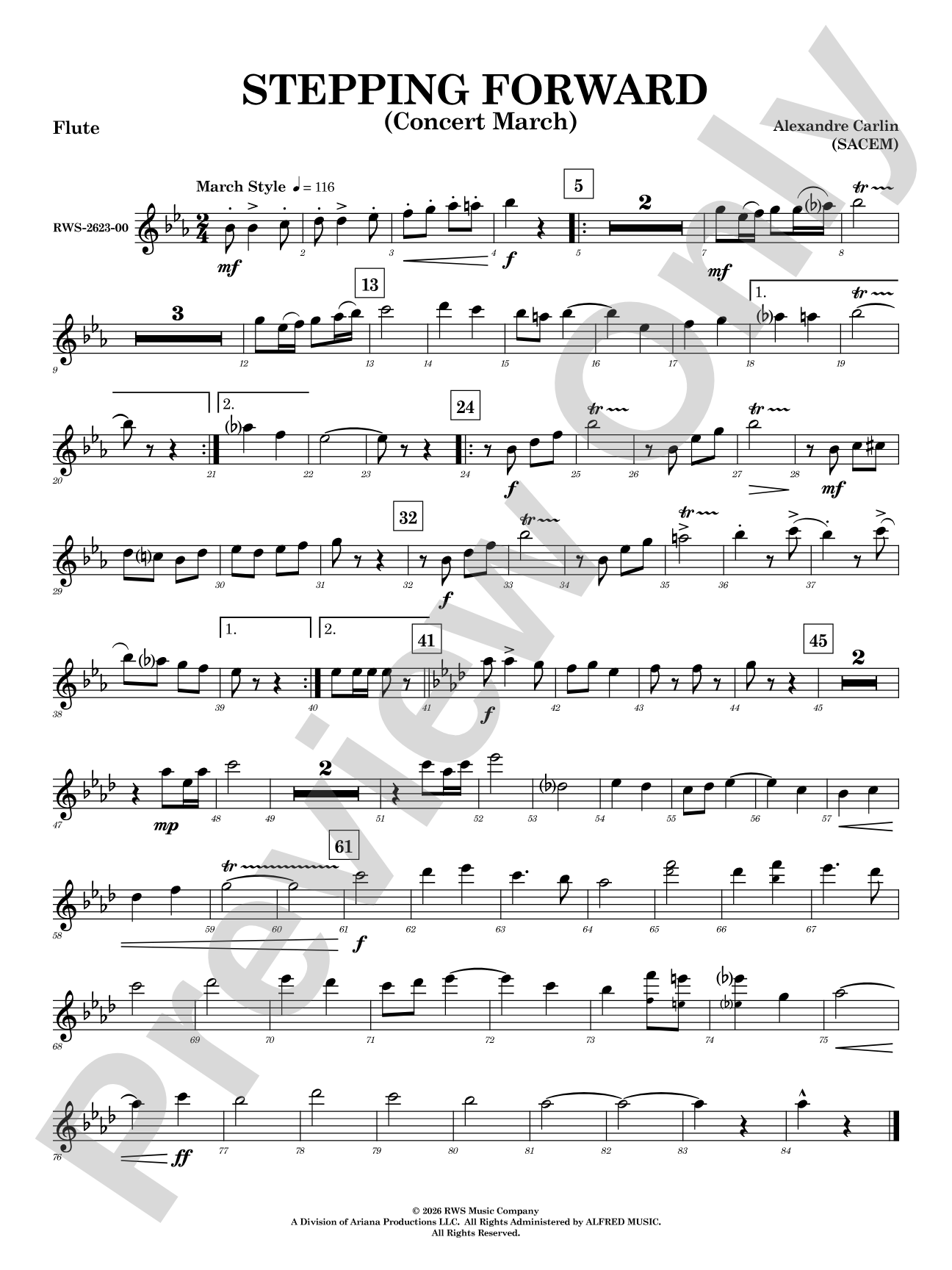 Stepping Forward: Flute