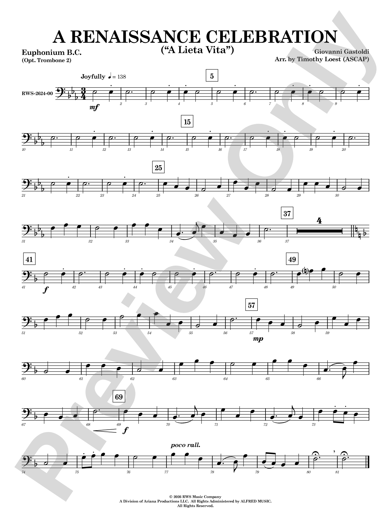 A Renaissance Celebration: Baritone B.C.