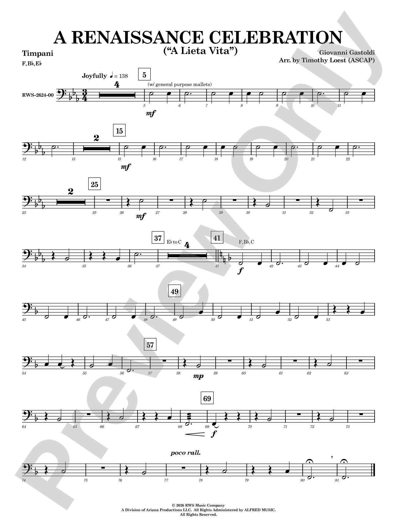A Renaissance Celebration: Timpani