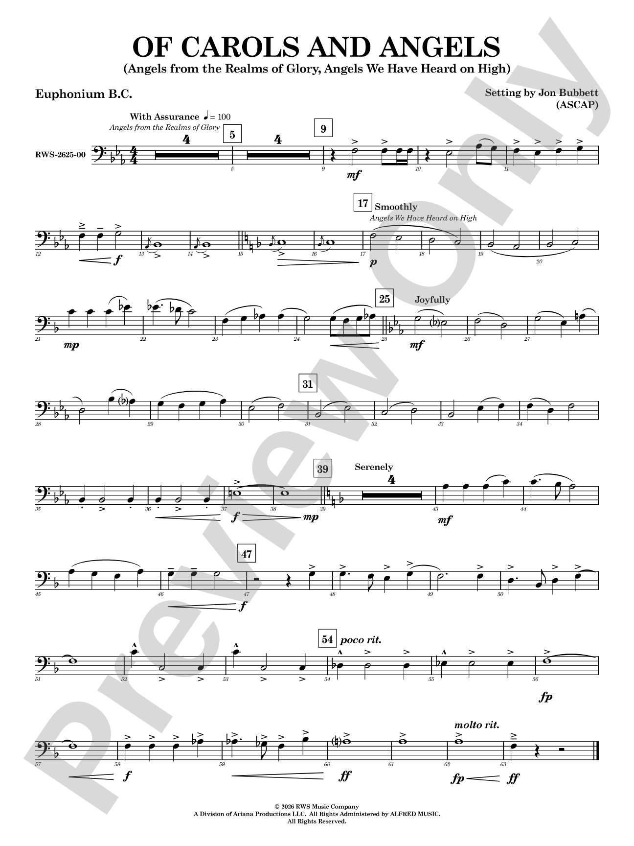 Of Carols and Angels: Baritone B.C.