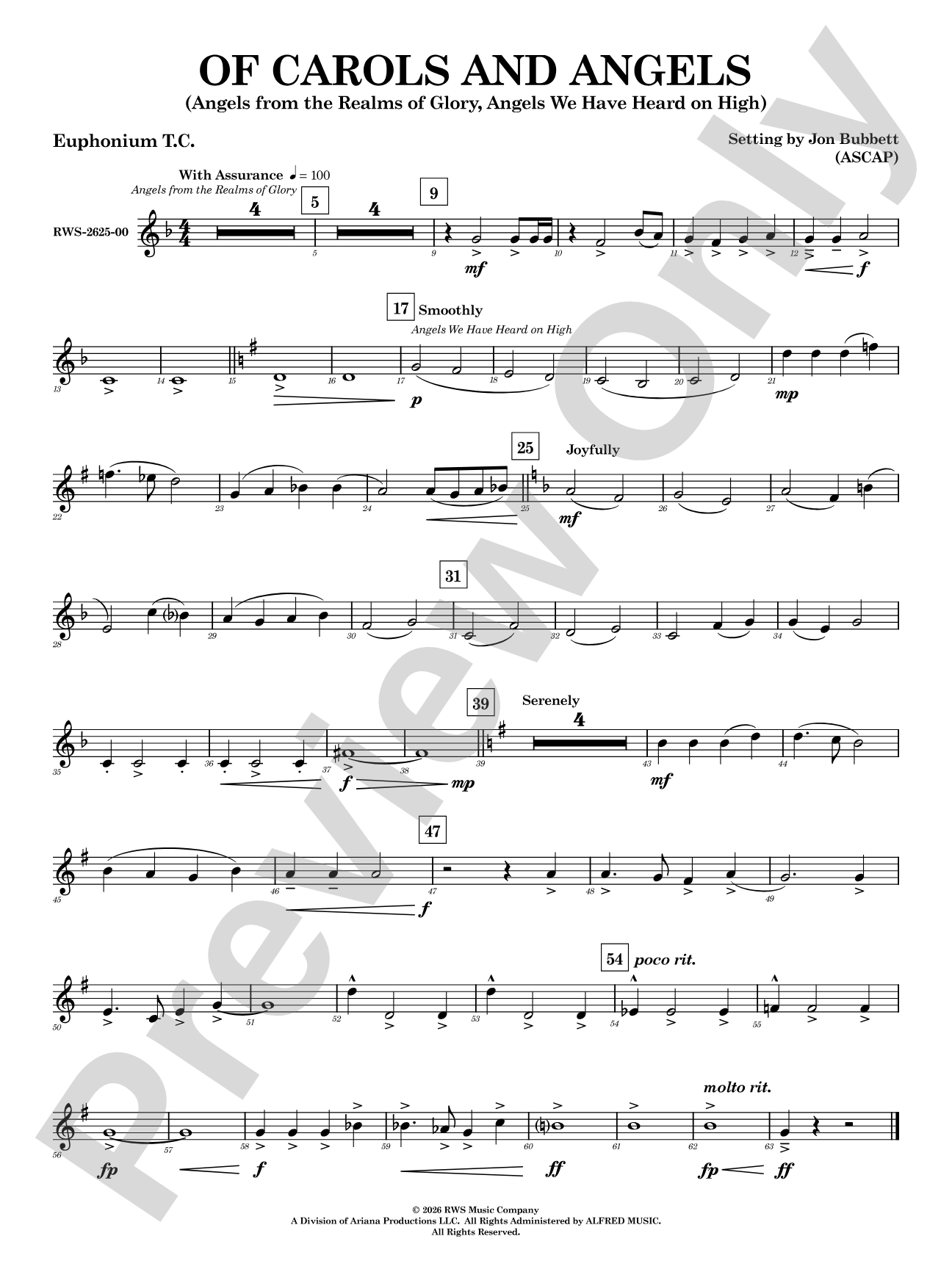 Of Carols and Angels: Baritone T.C.