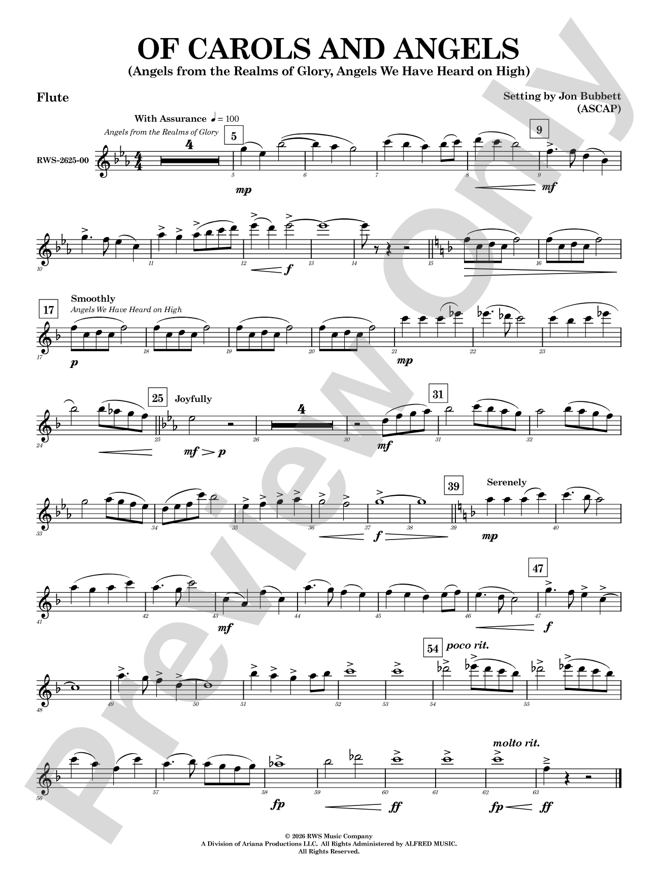 Of Carols and Angels: Flute