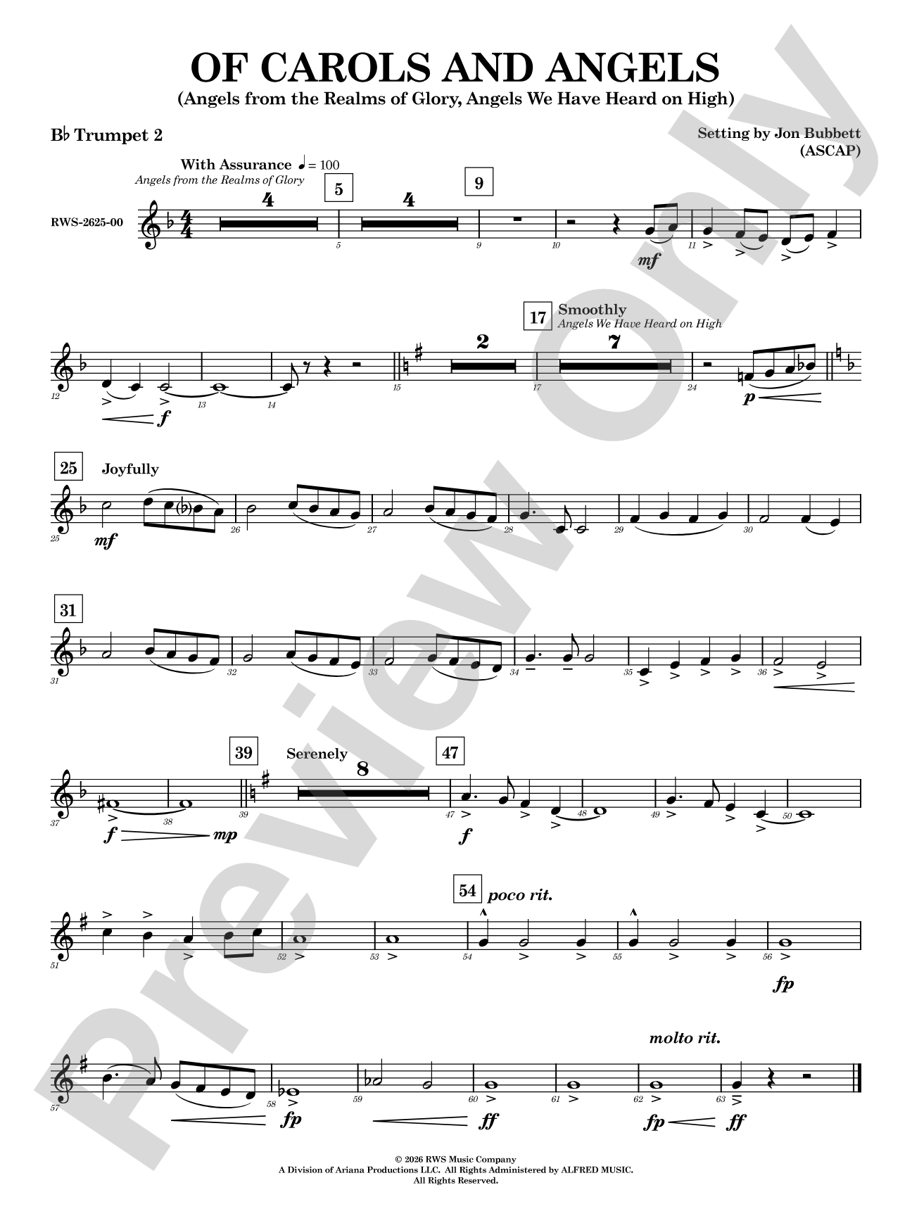 Of Carols and Angels: 2nd B-flat Trumpet