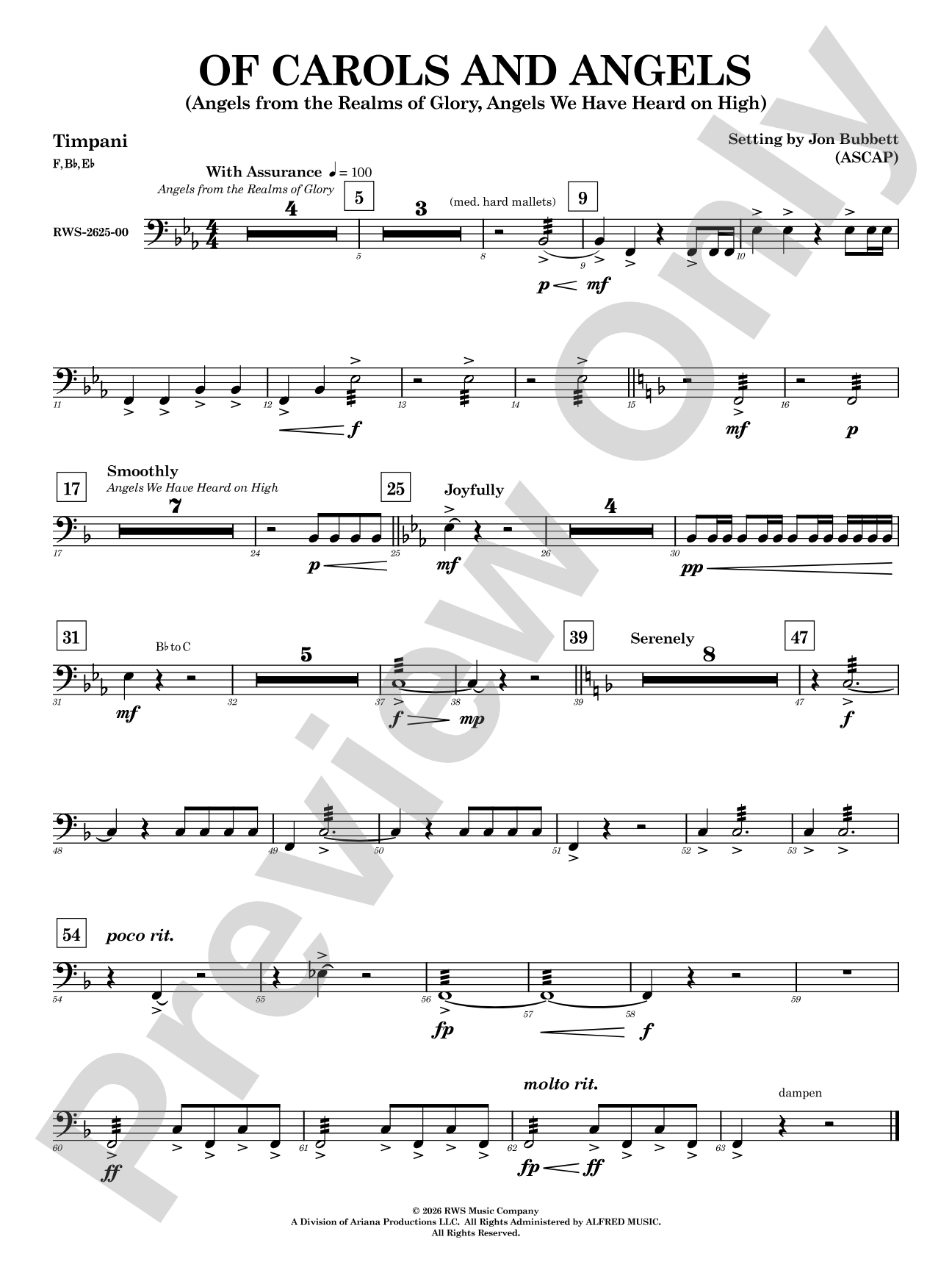 Of Carols and Angels: Timpani