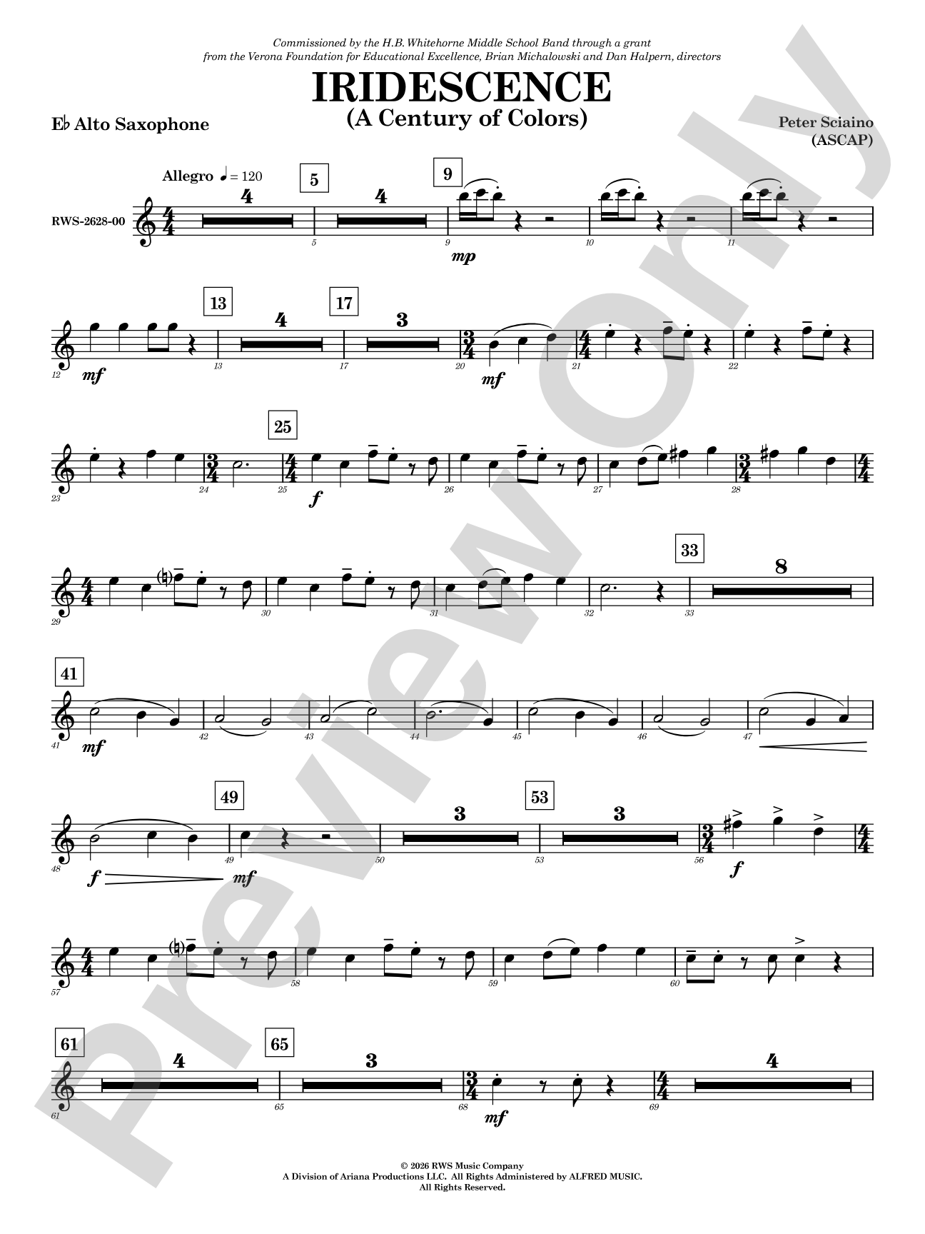 Iridescence: E-flat Alto Saxophone
