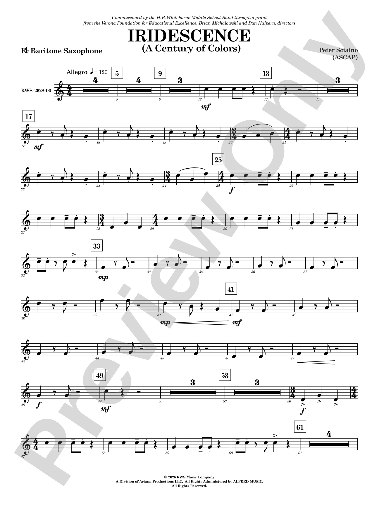 Iridescence: E-flat Baritone Saxophone