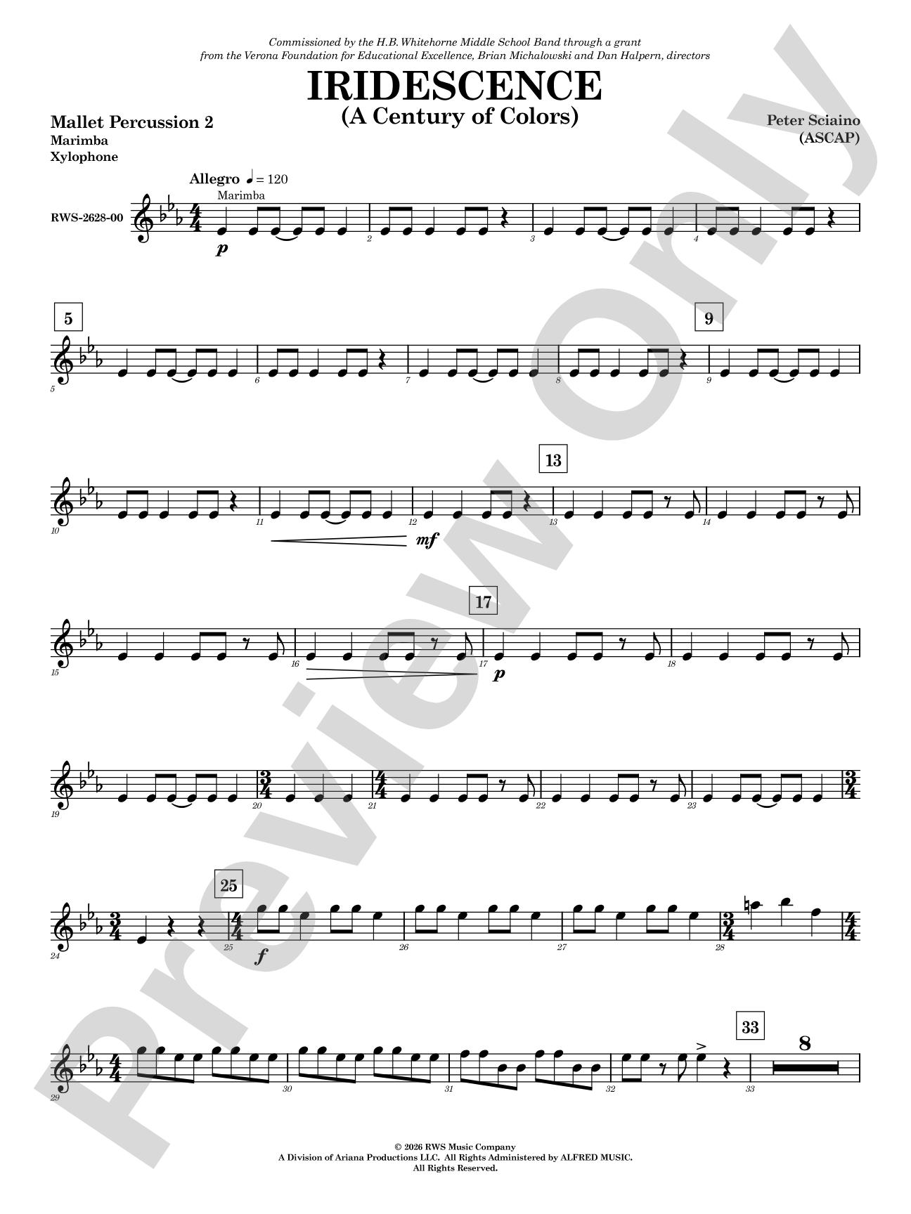 Iridescence: 2nd Mallet Percussion
