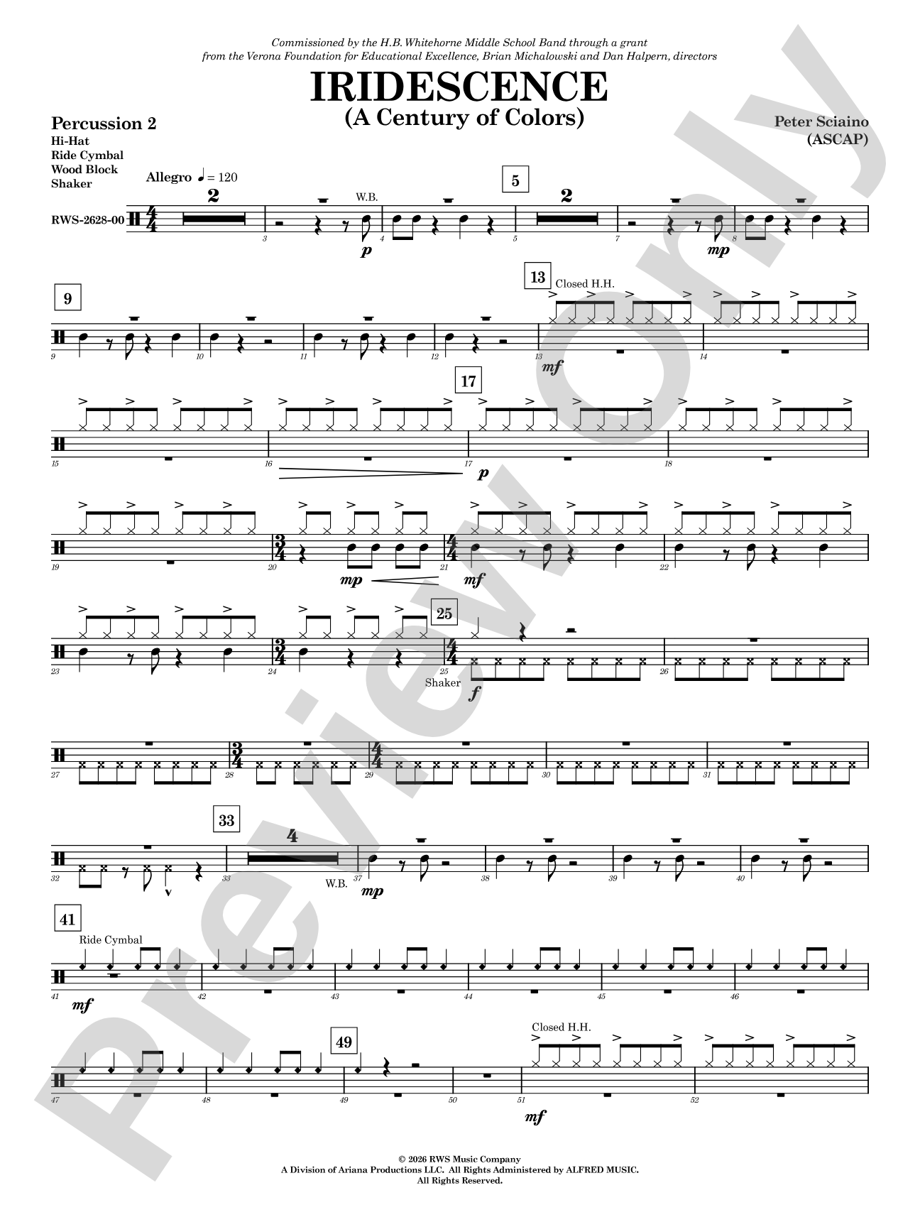 Iridescence: 2nd Percussion