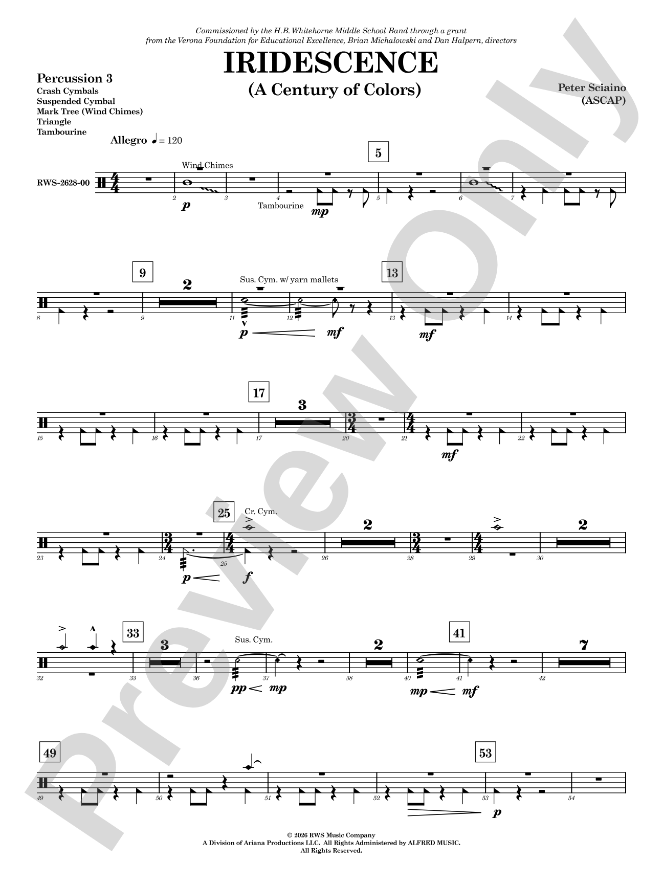 Iridescence: 3rd Percussion