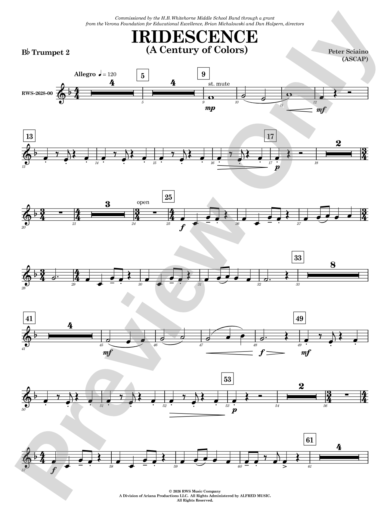 Iridescence: 2nd B-flat Trumpet