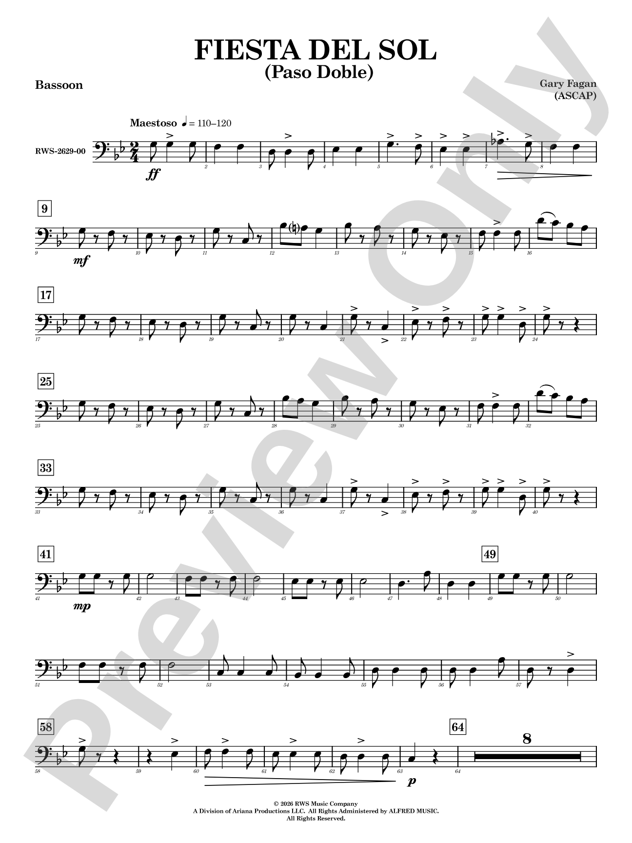 Fiesta del Sol: Bassoon