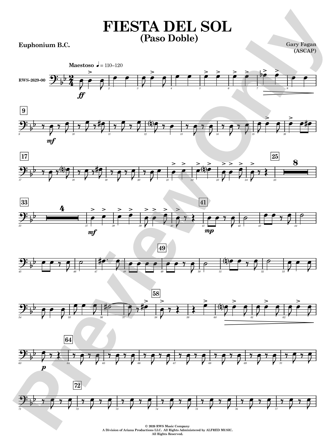 Fiesta del Sol: Baritone B.C.