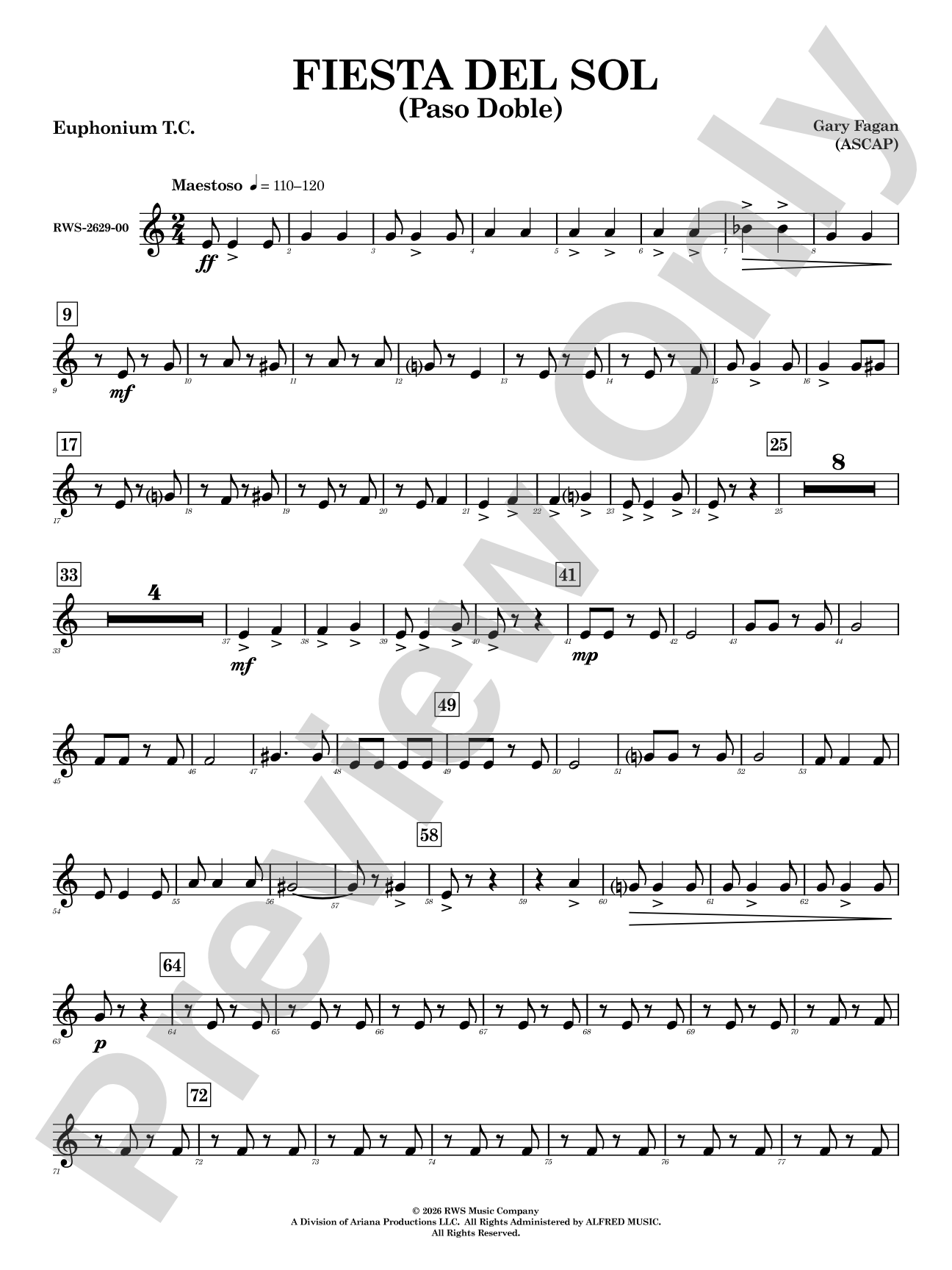 Fiesta del Sol: Baritone T.C.