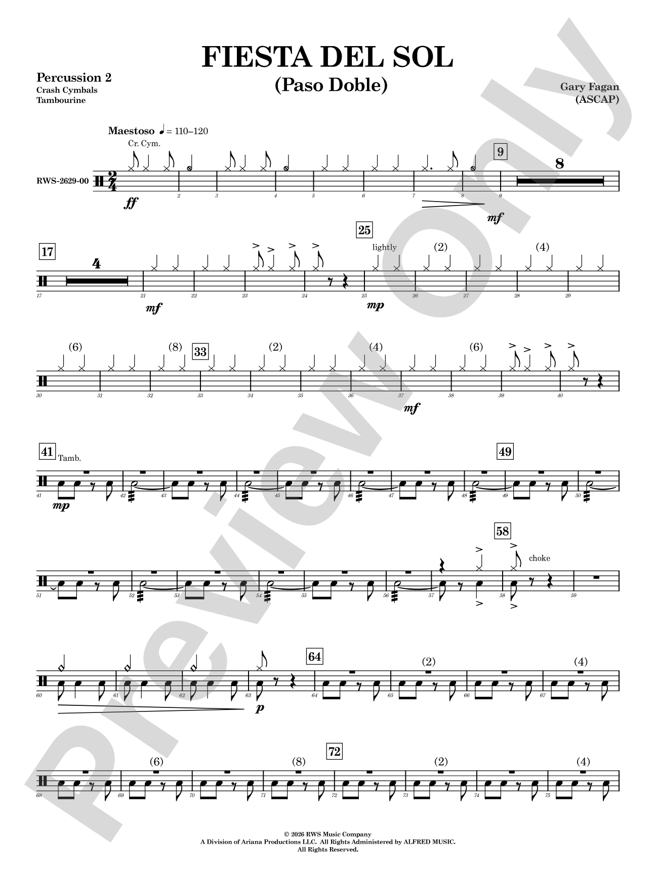 Fiesta del Sol: 2nd Percussion