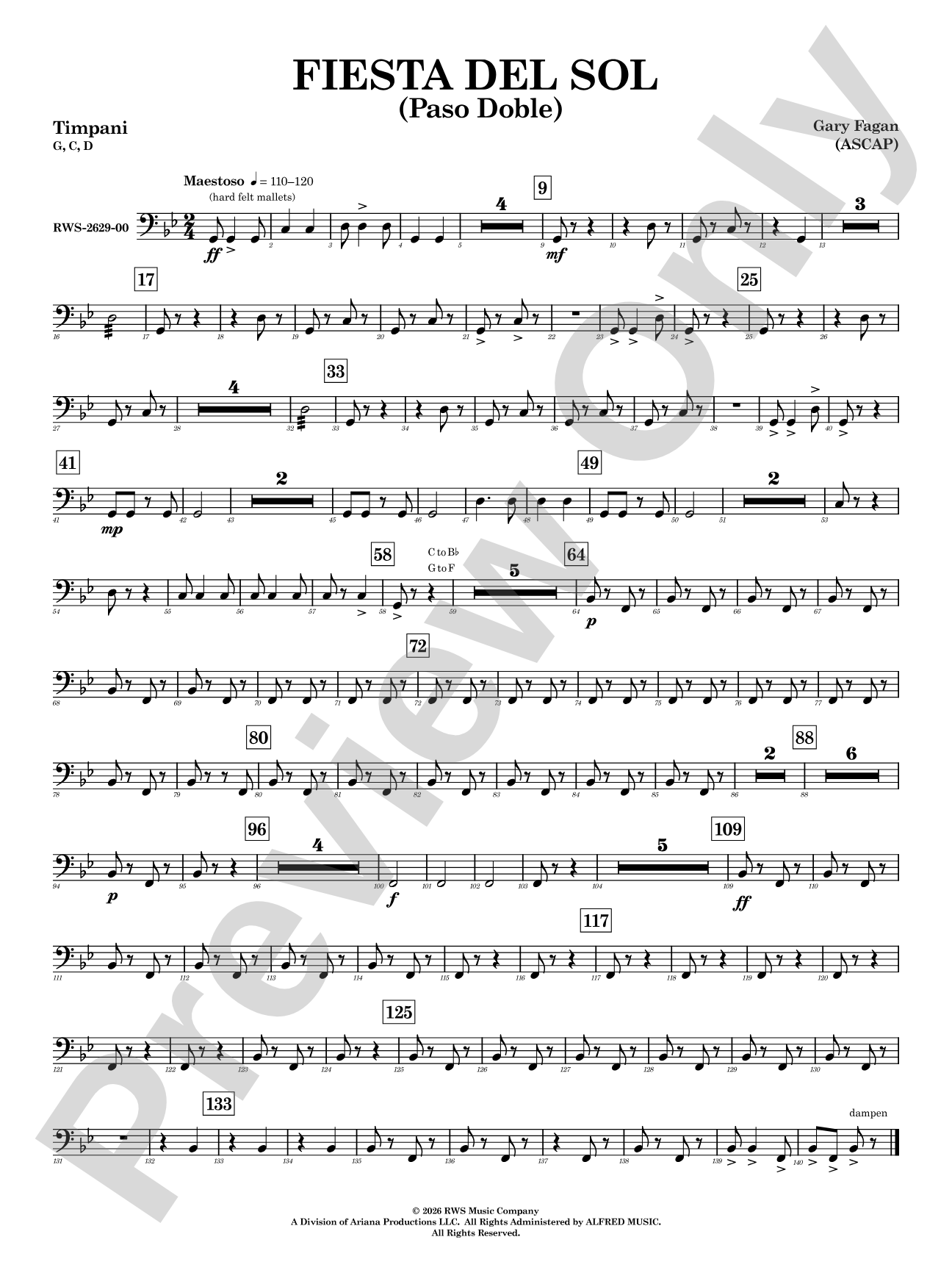 Fiesta del Sol: Timpani