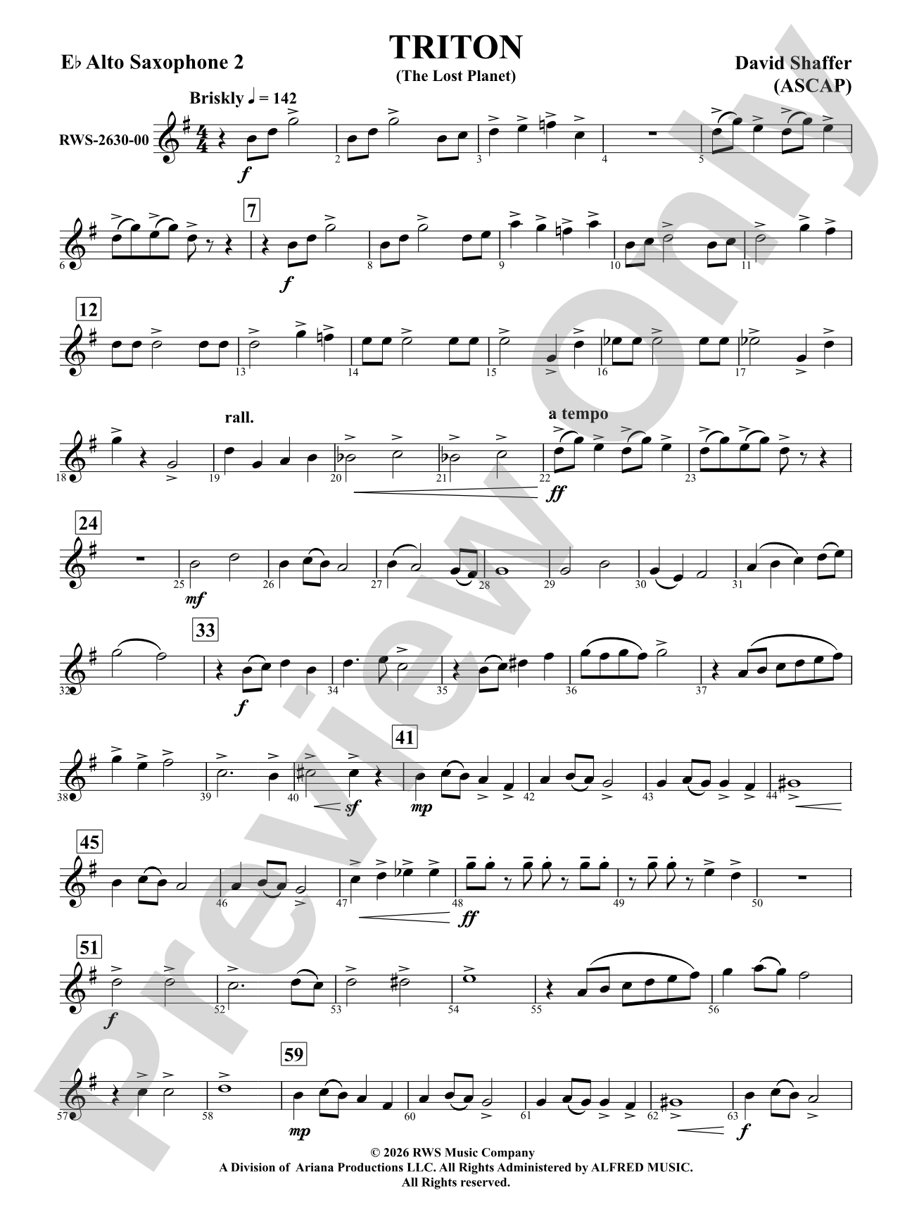 Triton: 2nd E-flat Alto Saxophone